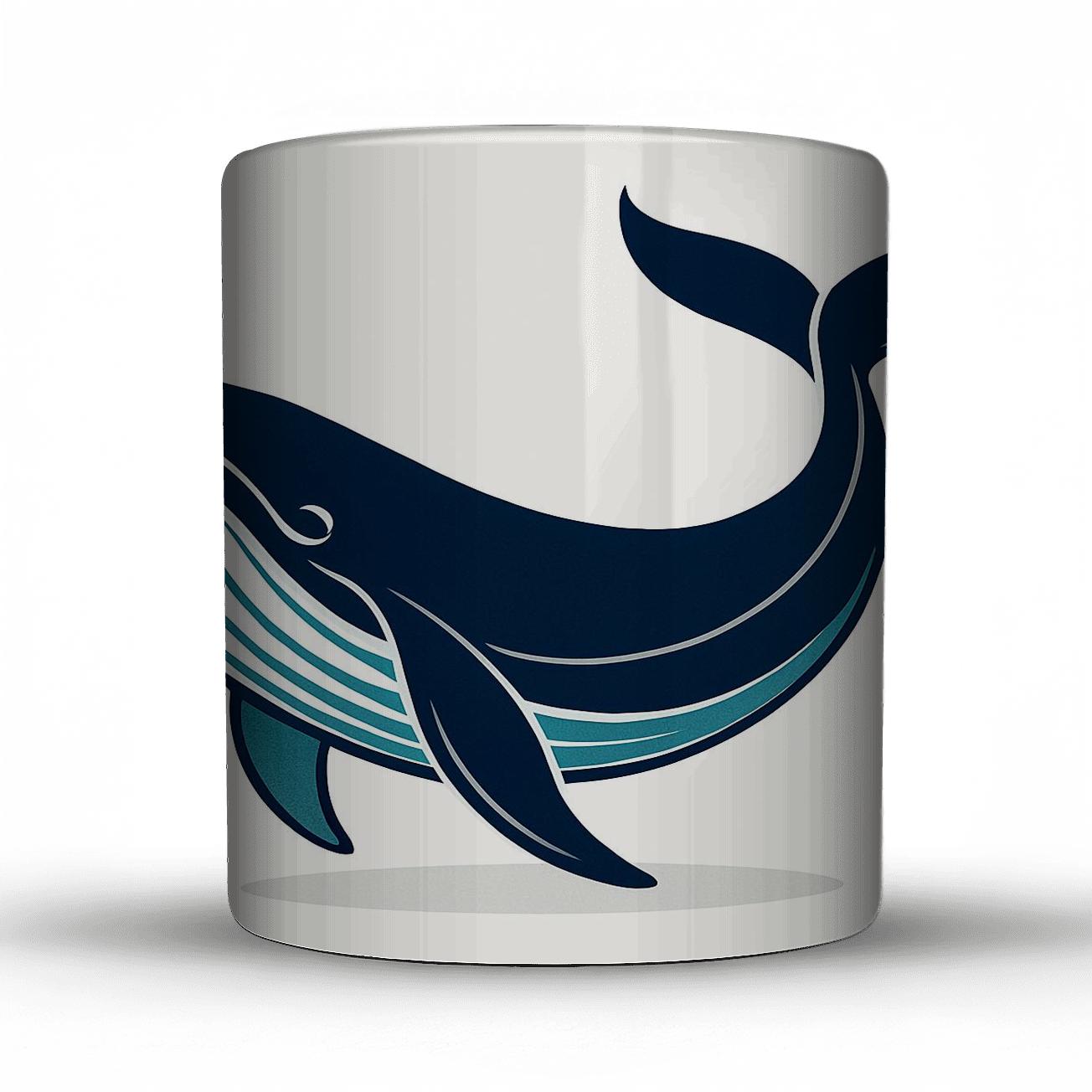 Orbital Whale Minimal Line Art Wrap insulated thermal mugs