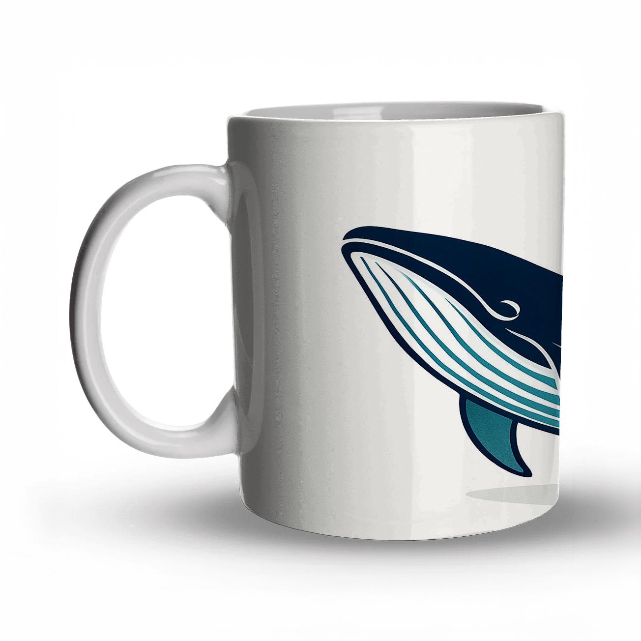 Orbital Whale Minimal Line Art Wrap insulated thermal mugs