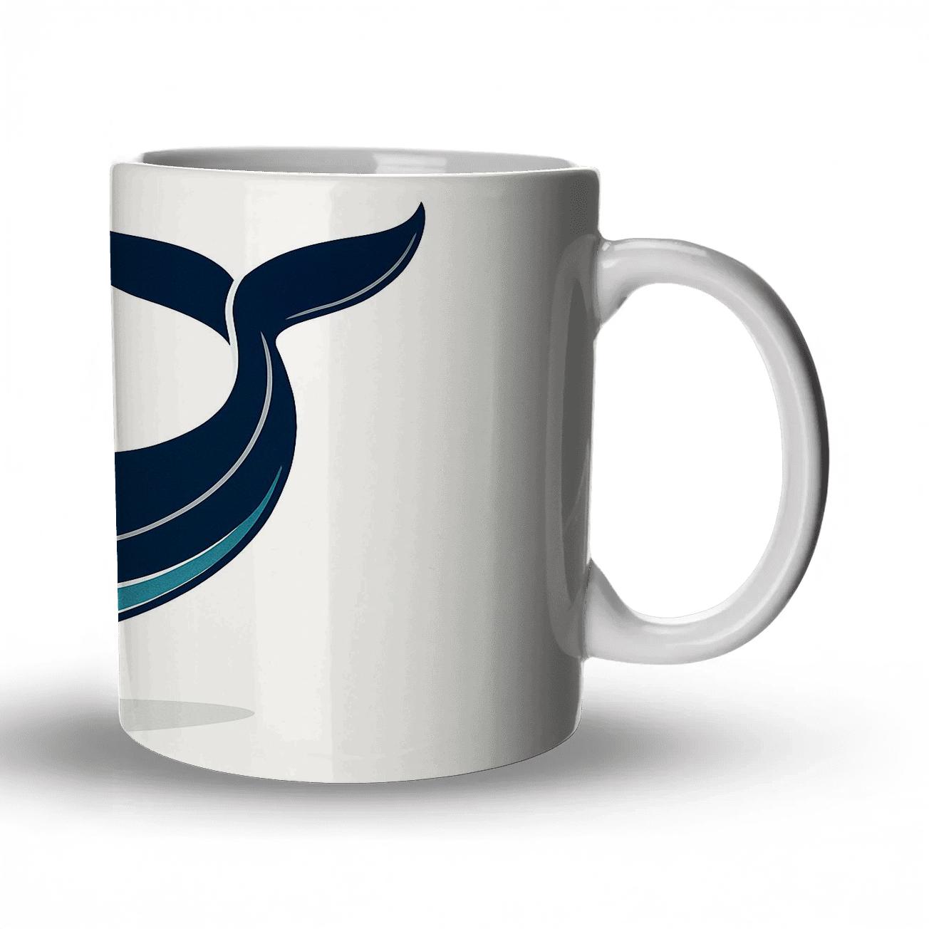 Orbital Whale Minimal Line Art Wrap insulated thermal mugs