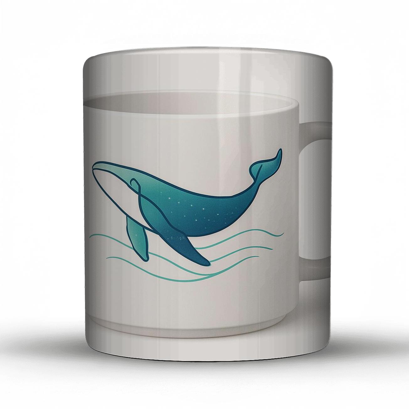 Cosmic Whale Minimalist Line Art Mug personalized mugs