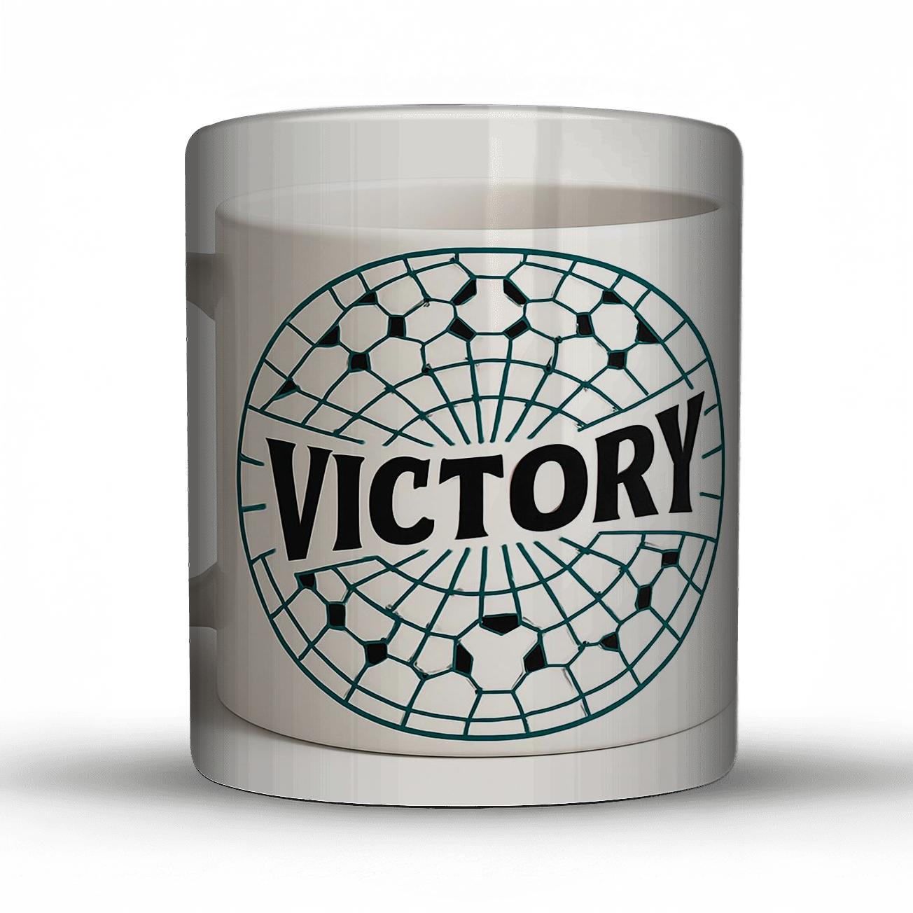Soccer Unity Victory Line Grid premium drinkware mugs