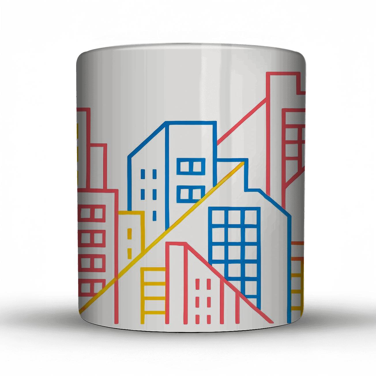Chromatic Axis Cityscape premium drinkware mugs