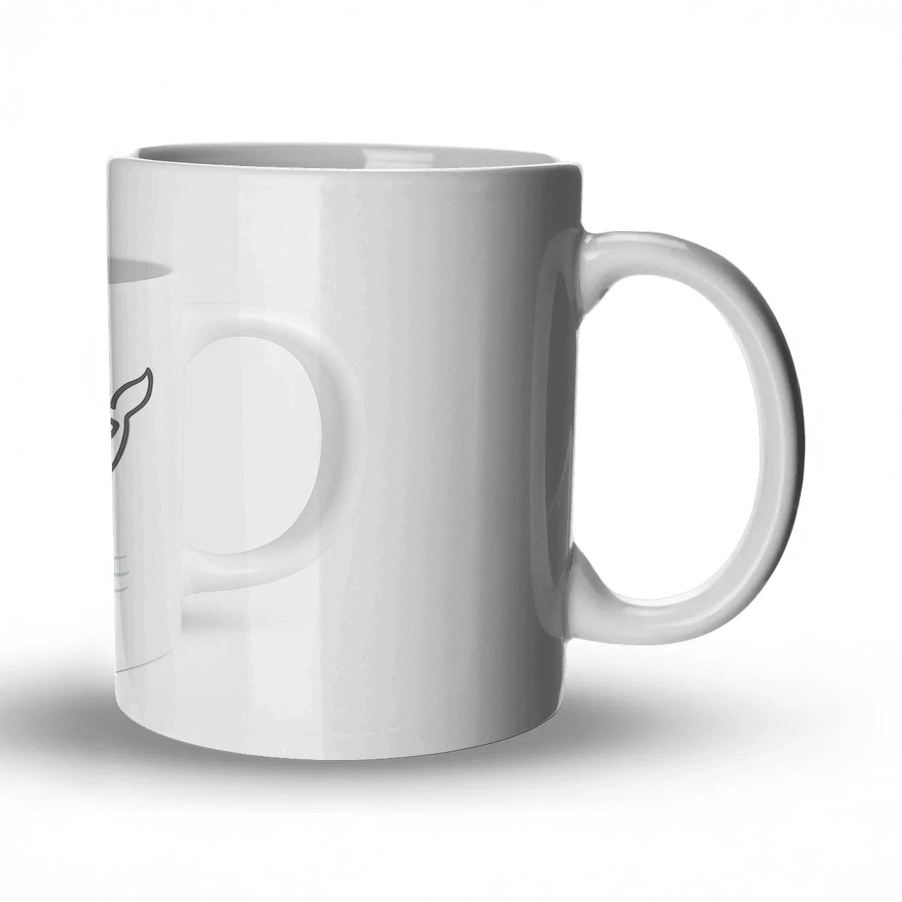 Ocean Whale Minimal Line Pattern Mug custom printed mugs