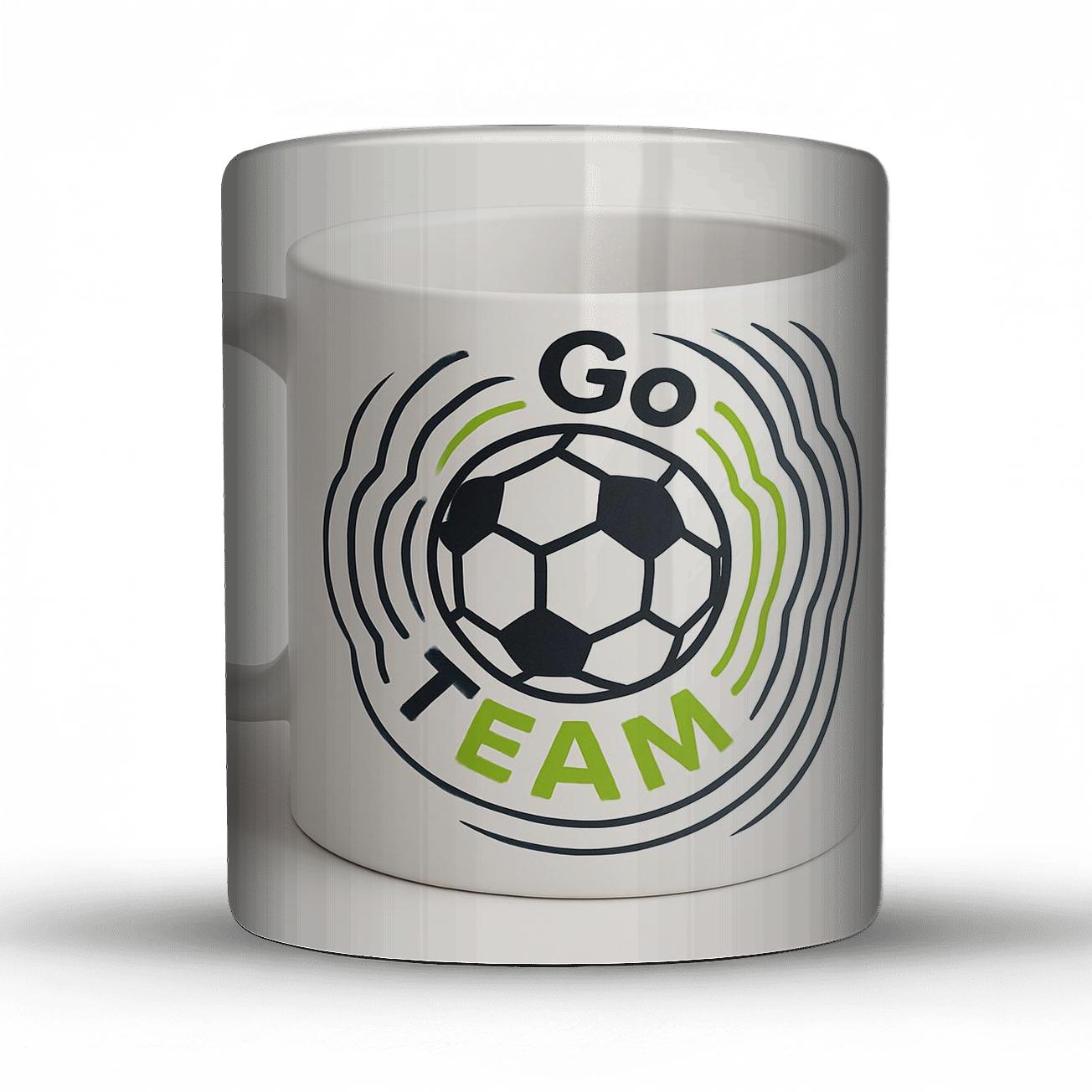 Soccer Unity Pentagons Line Art travel mugs with handles