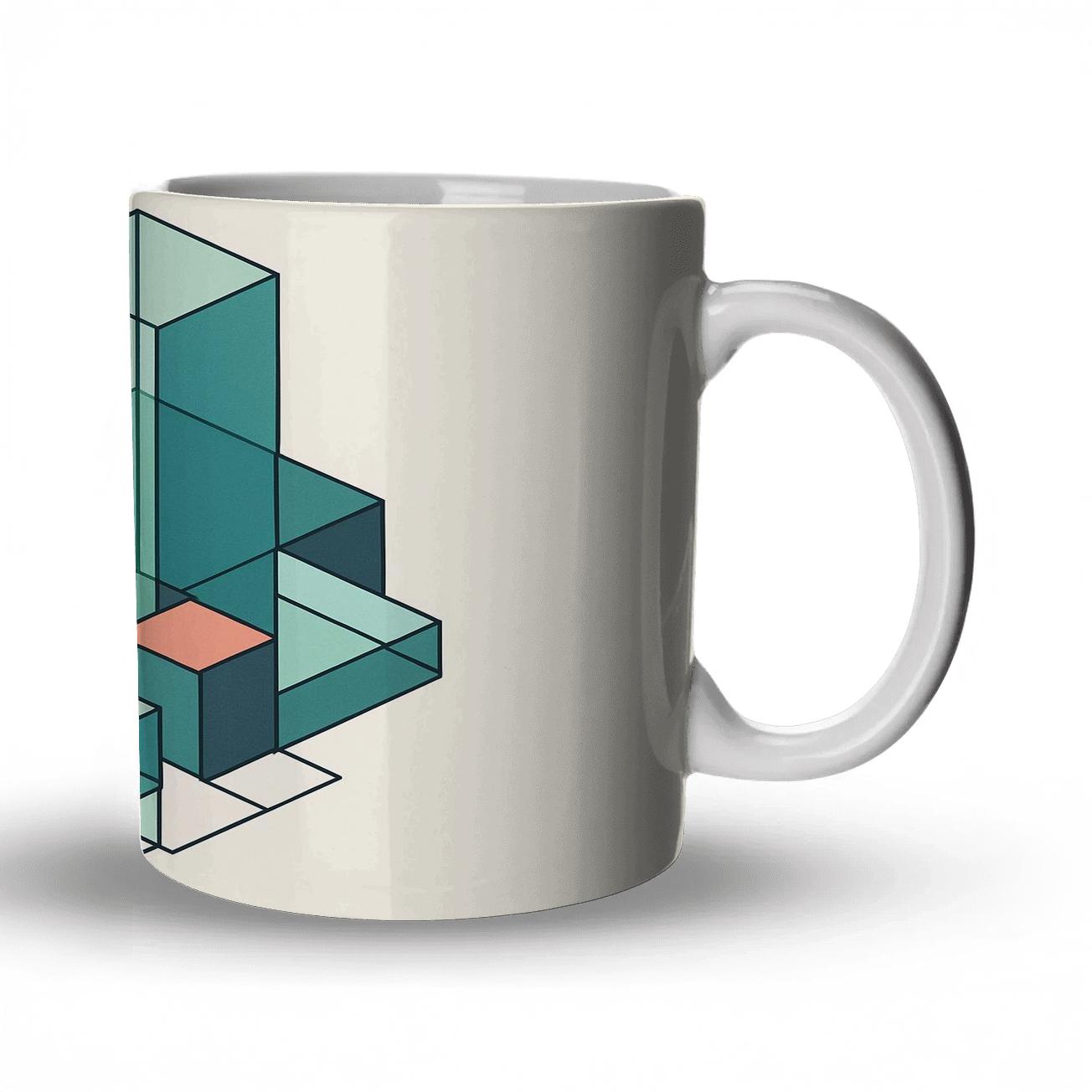 Isometric Aurora Grid insulated thermal mugs
