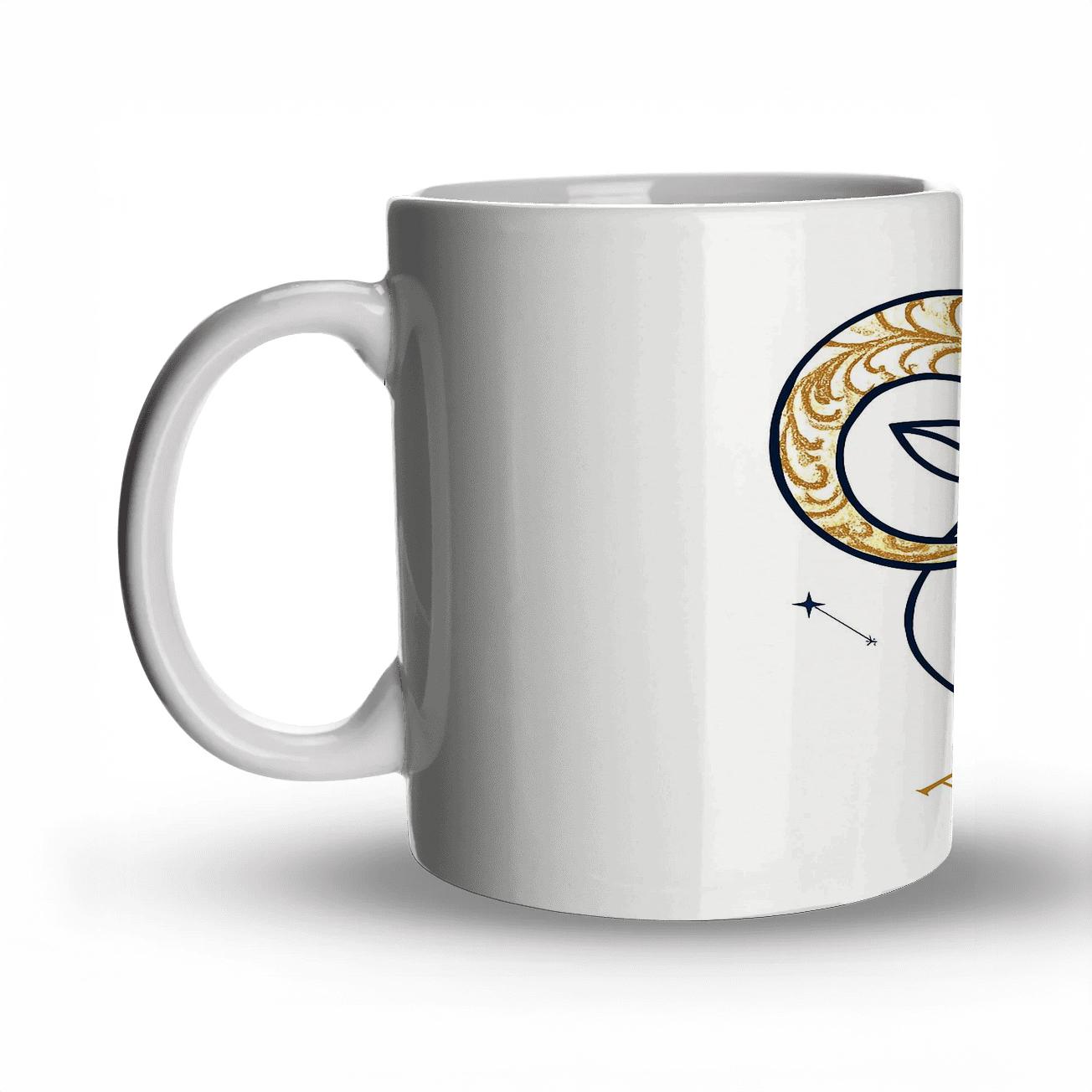 Aries Celestial Line Art novelty coffee mugs