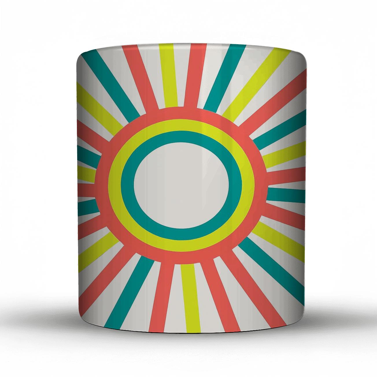Solar Vectors Overlapping Sunburst Lines insulated thermal mugs