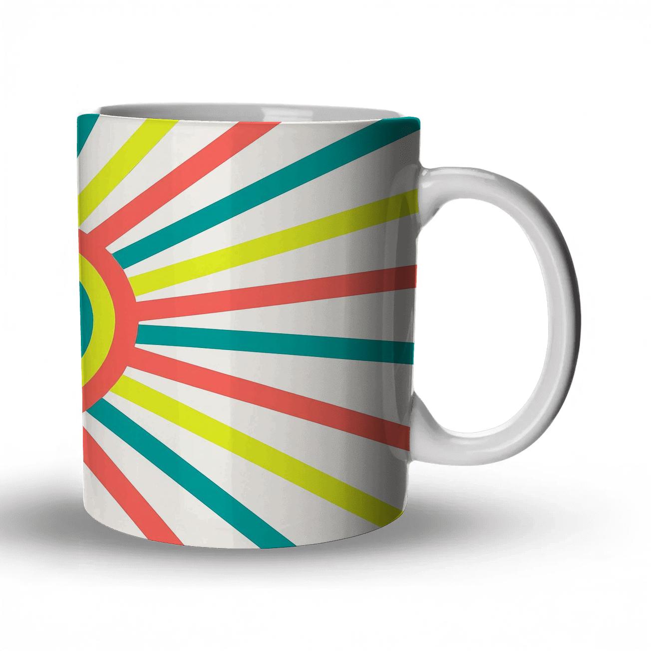 Solar Vectors Overlapping Sunburst Lines insulated thermal mugs