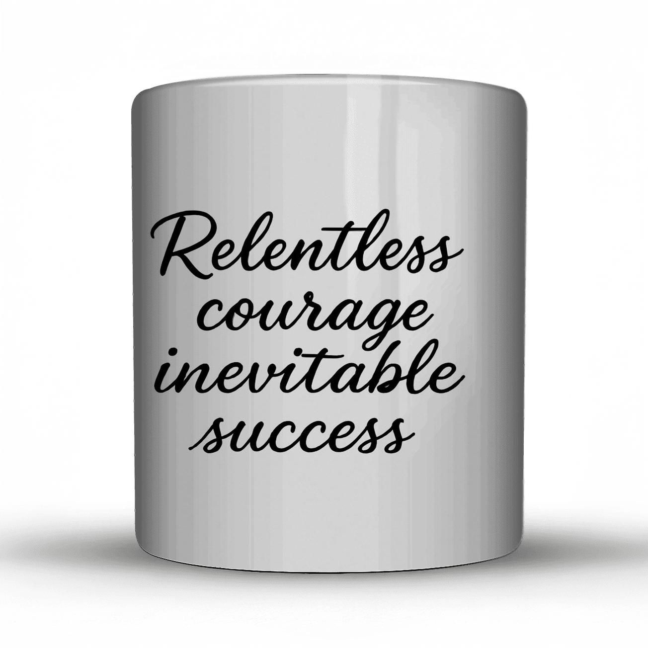 Inevitable Success Courage Quote decorative mug sets