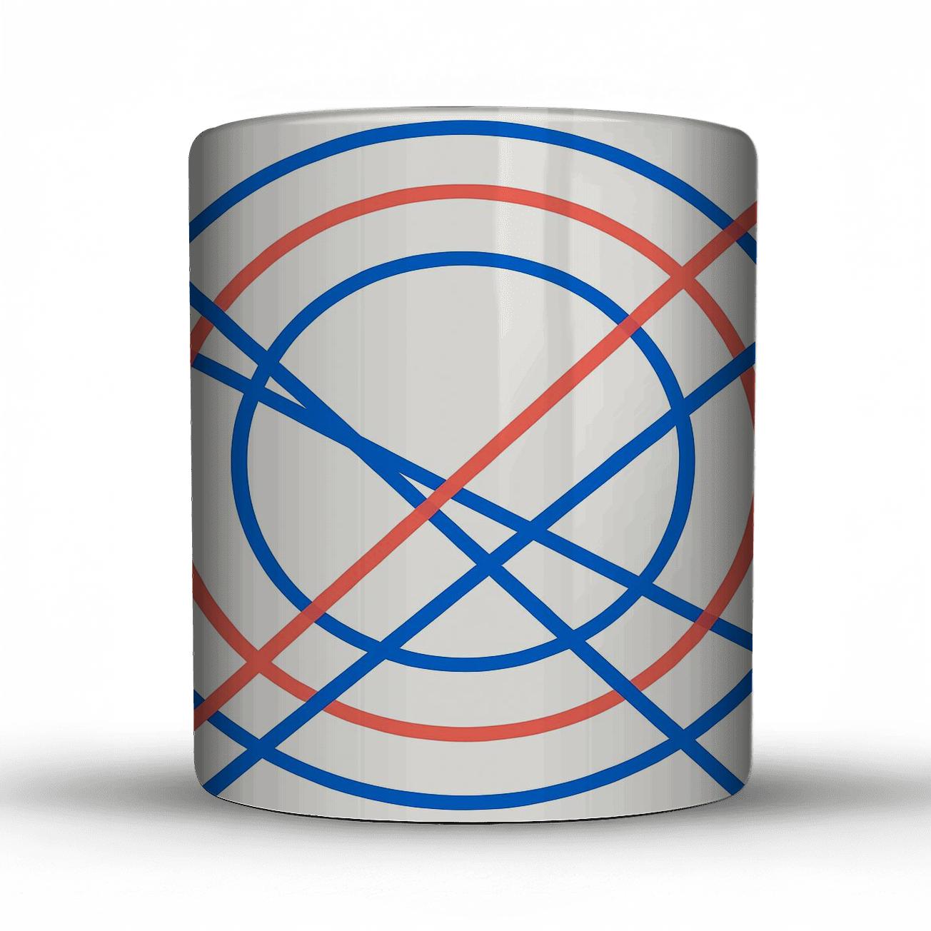 Neon Orbit Line Symphony personalized mugs