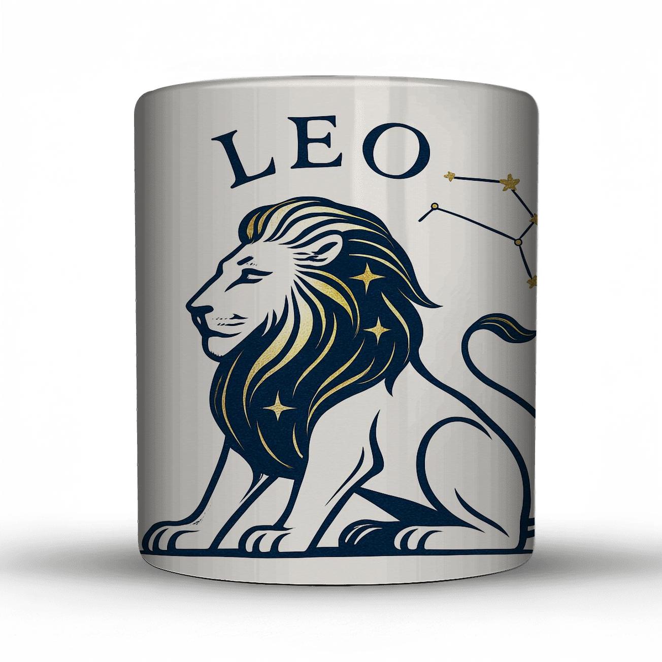 Lunar Leo Constellation Art insulated thermal mugs