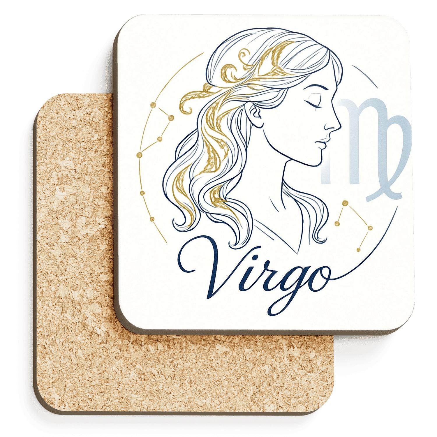 Virgo Constellation Maiden Emblem stone coaster collections