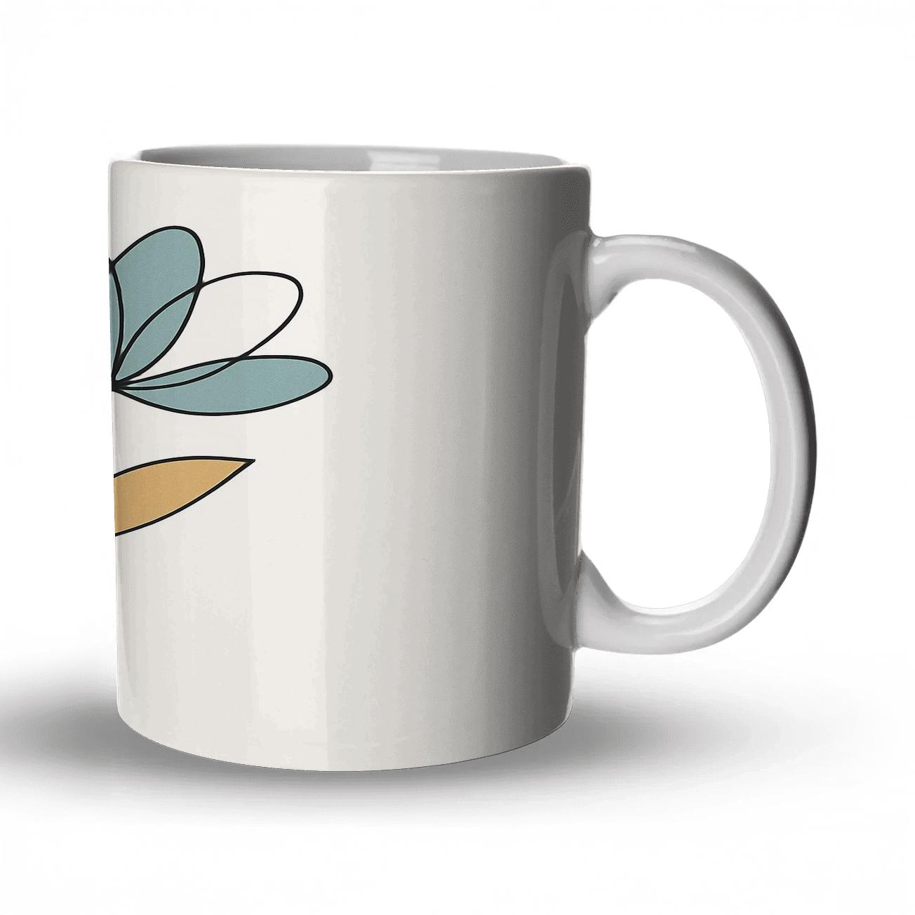 DualBloom Line Garden custom printed mugs