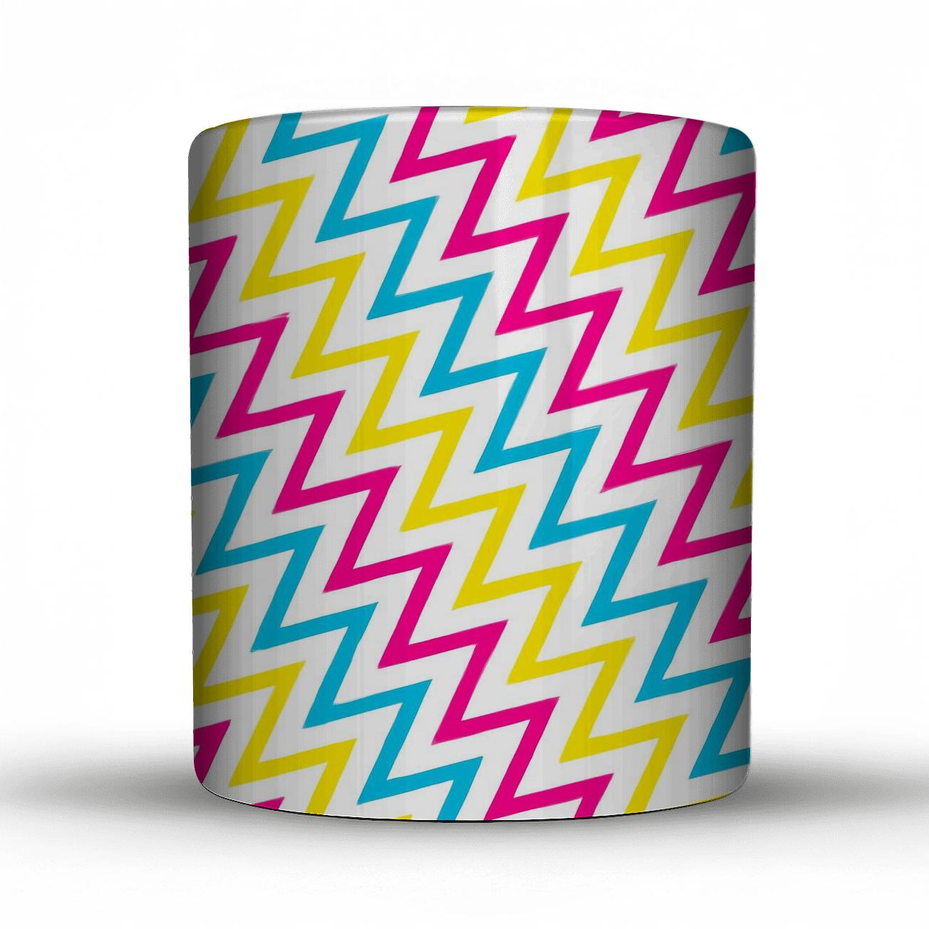Chromatic Zigzag Resonance gift mugs for occasions