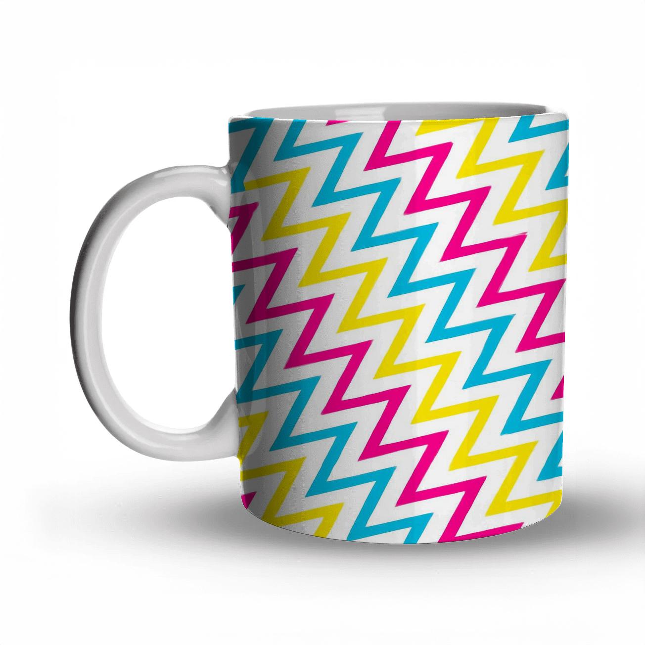 Chromatic Zigzag Resonance gift mugs for occasions