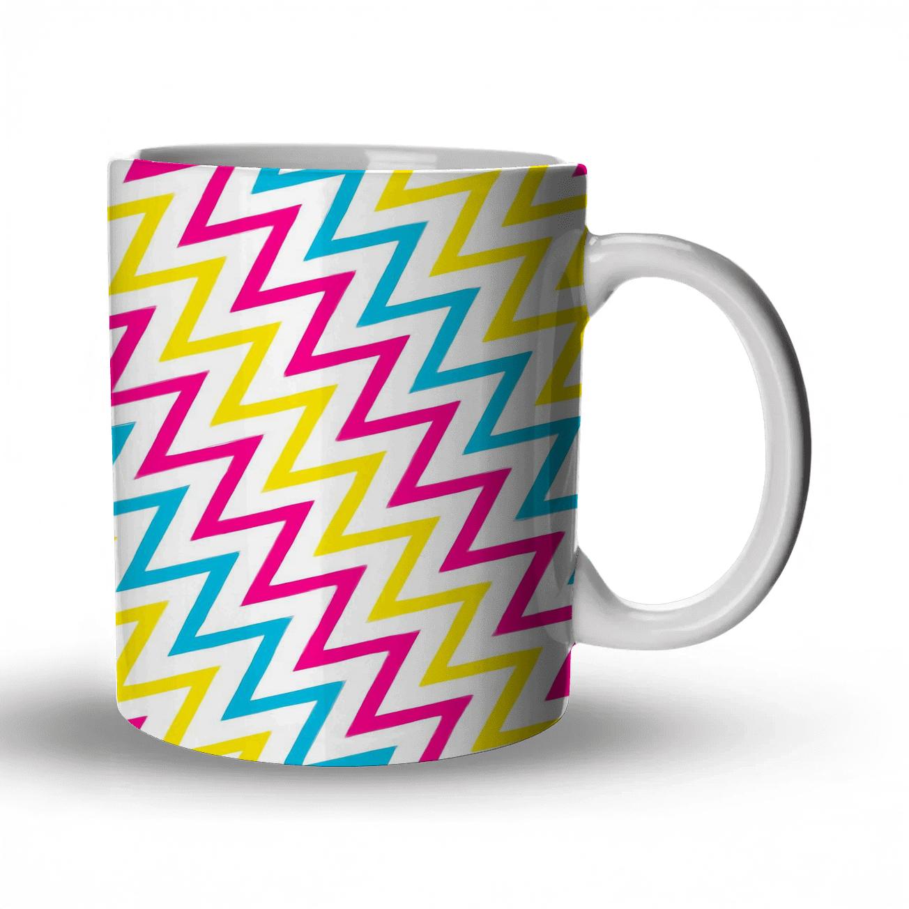 Chromatic Zigzag Resonance gift mugs for occasions