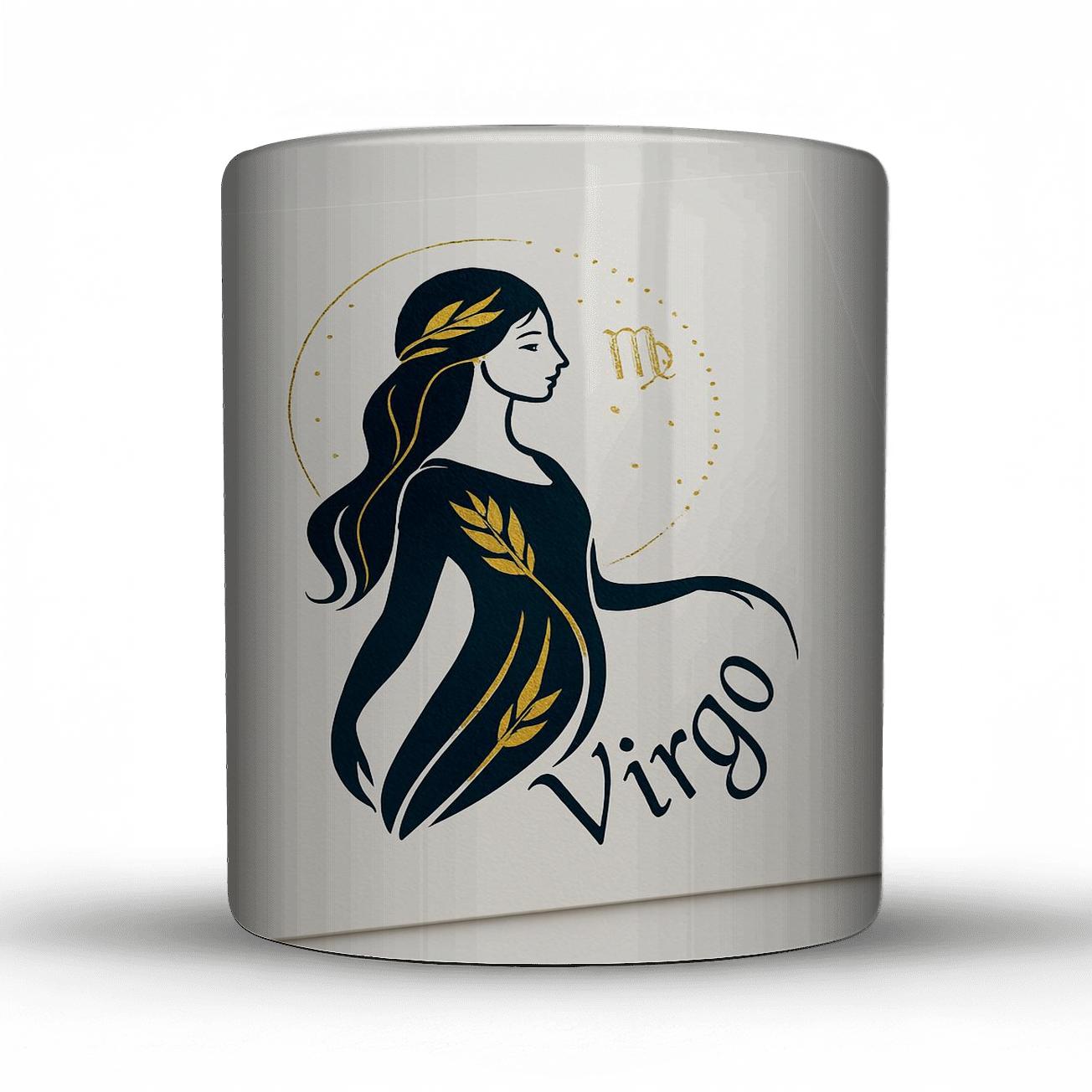 Serene Virgo Constellation Maiden insulated thermal mugs