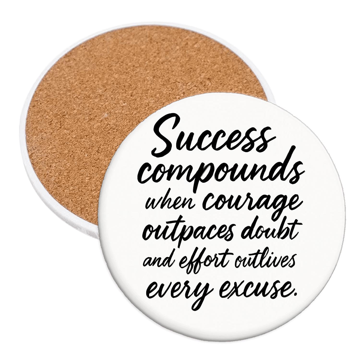 Courage Outpaces Doubt stone coaster collections