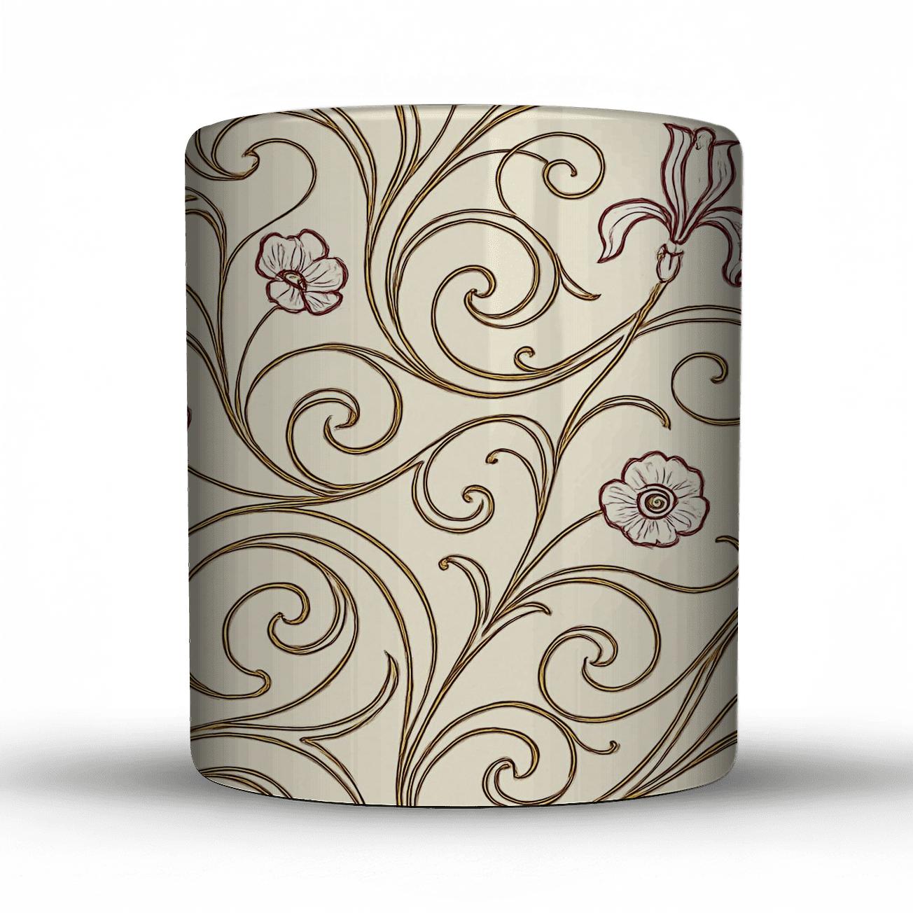 ArtNouveauParisianScrollwork custom printed mugs
