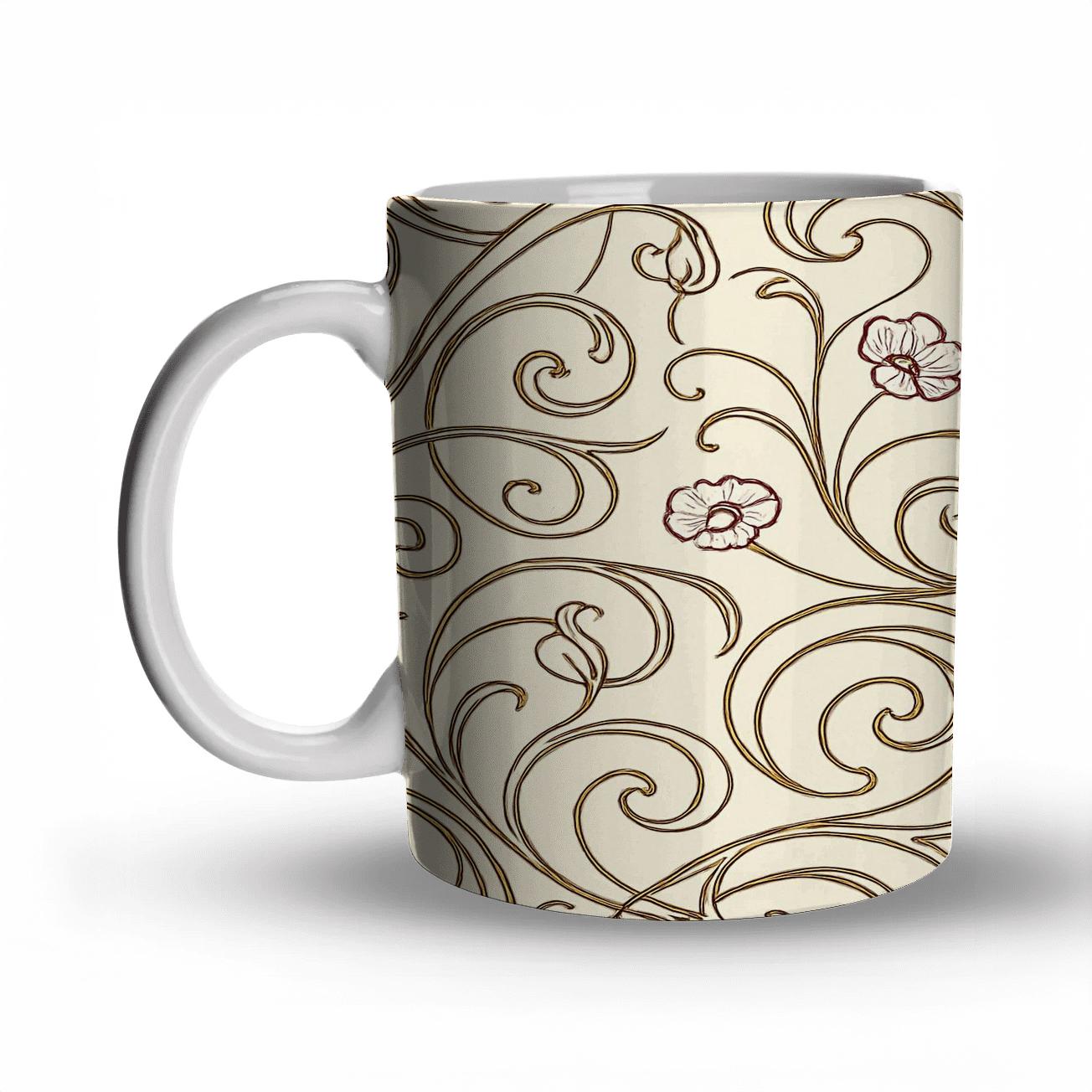 ArtNouveauParisianScrollwork custom printed mugs