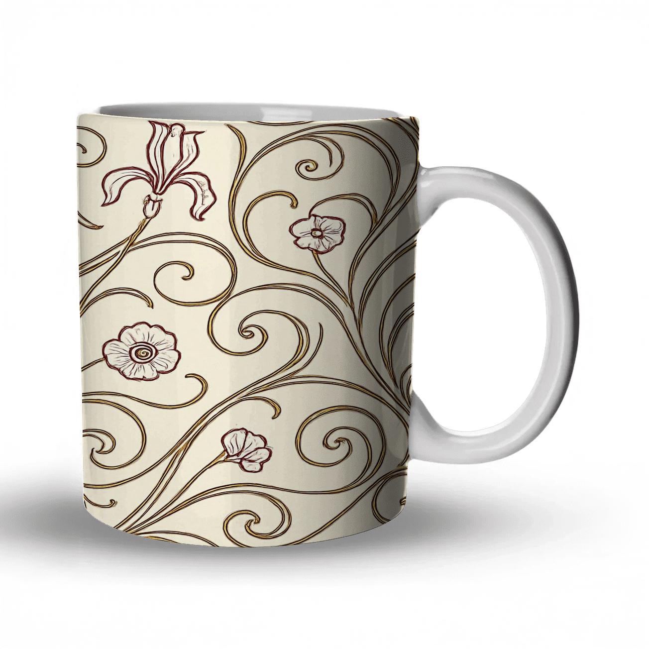 ArtNouveauParisianScrollwork custom printed mugs
