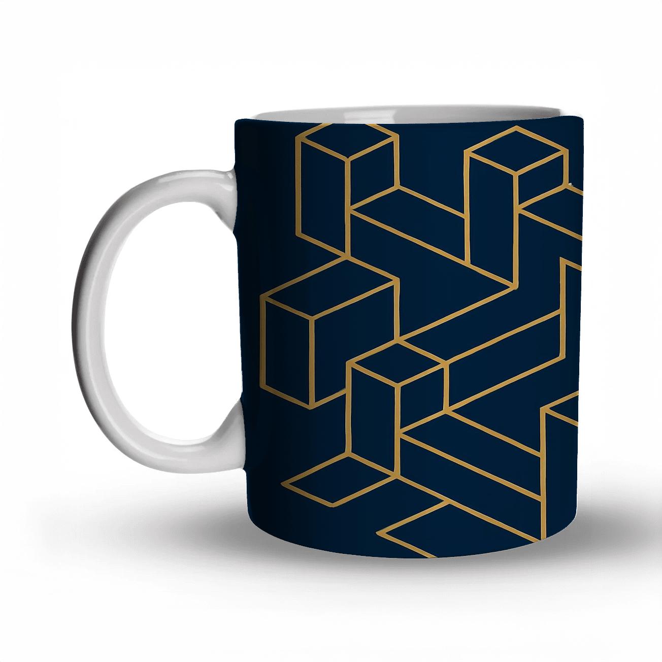Isometric Bauhaus Circuit premium drinkware mugs