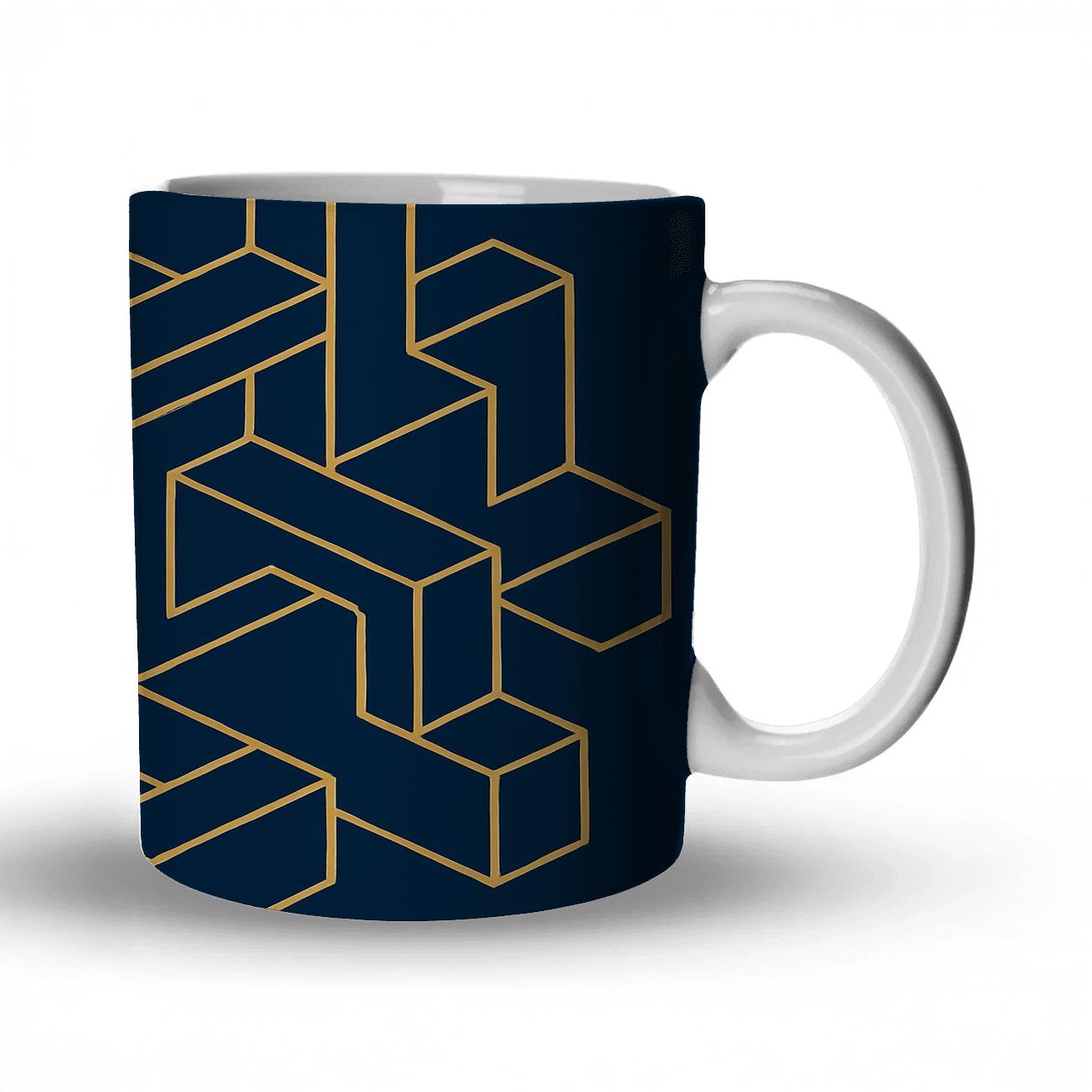 Isometric Bauhaus Circuit premium drinkware mugs