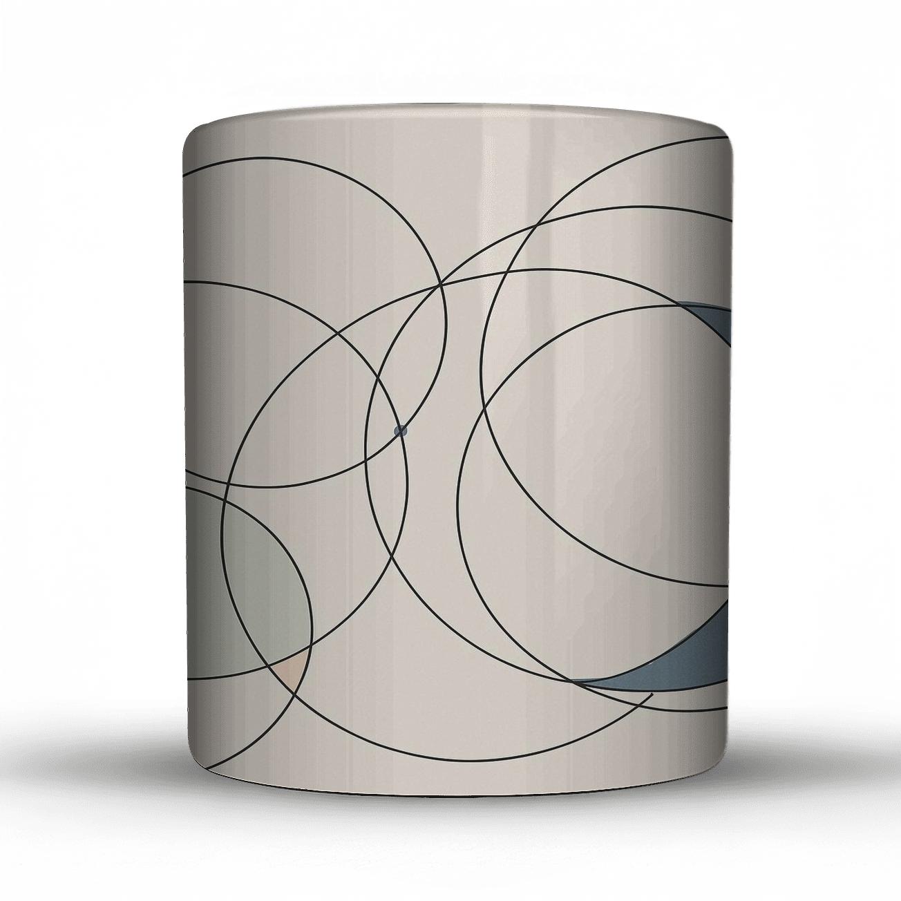 Orbit Lines Geometric Flow premium drinkware mugs