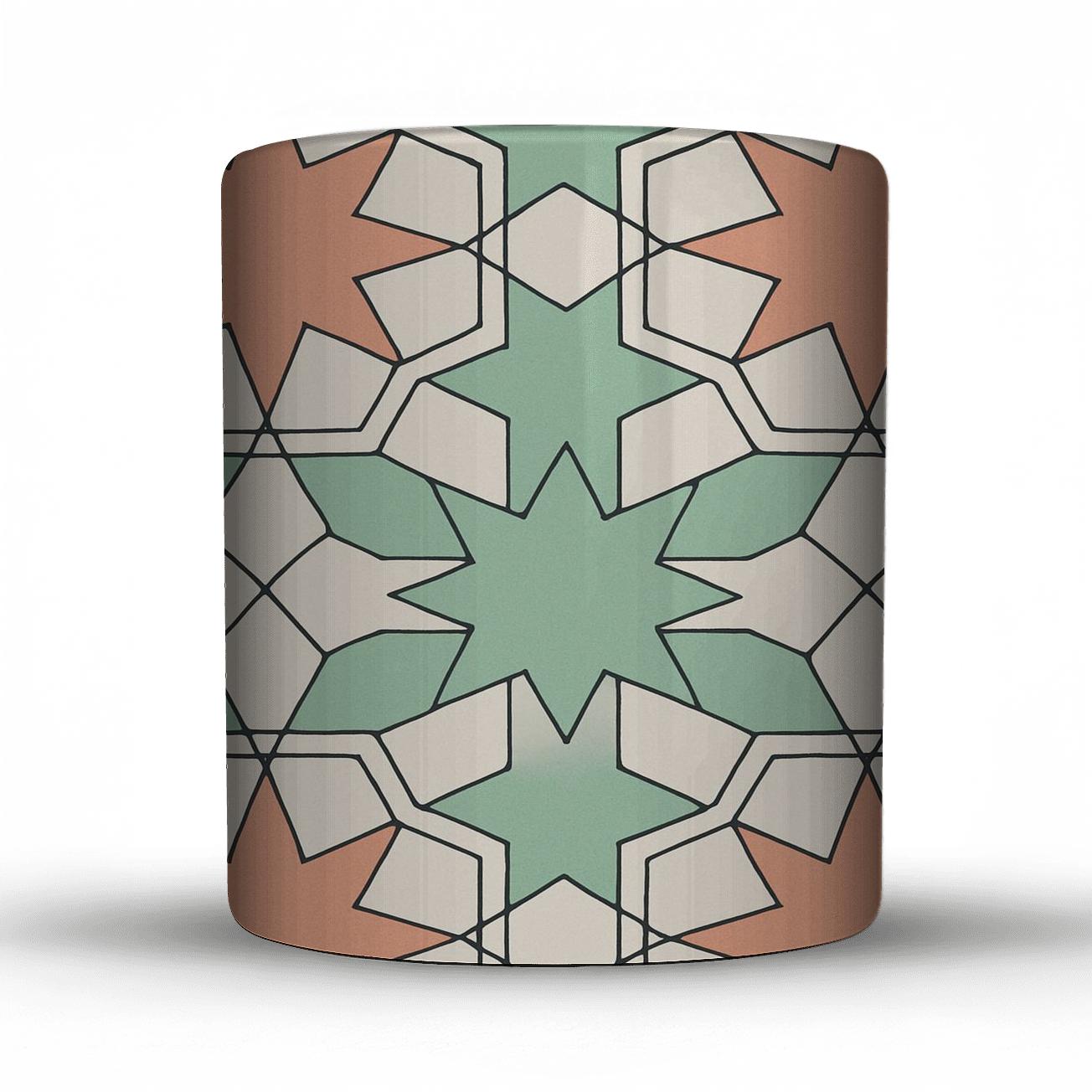 Mughal Star Tessellation Minimal personalized mugs