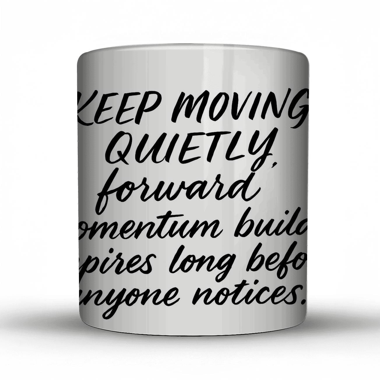 Relentless Quiet Momentum premium drinkware mugs