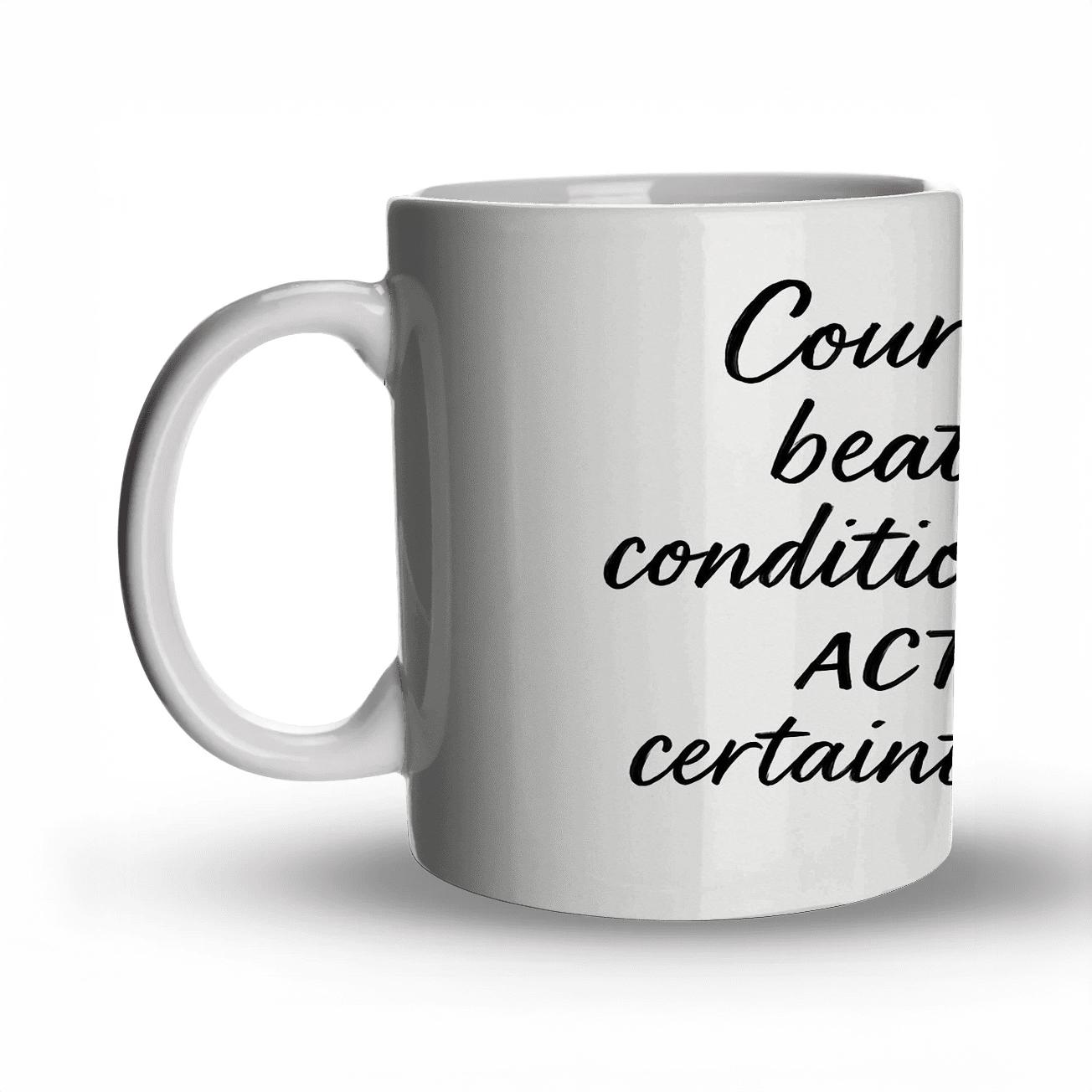 Courage Over Perfect Timing insulated thermal mugs