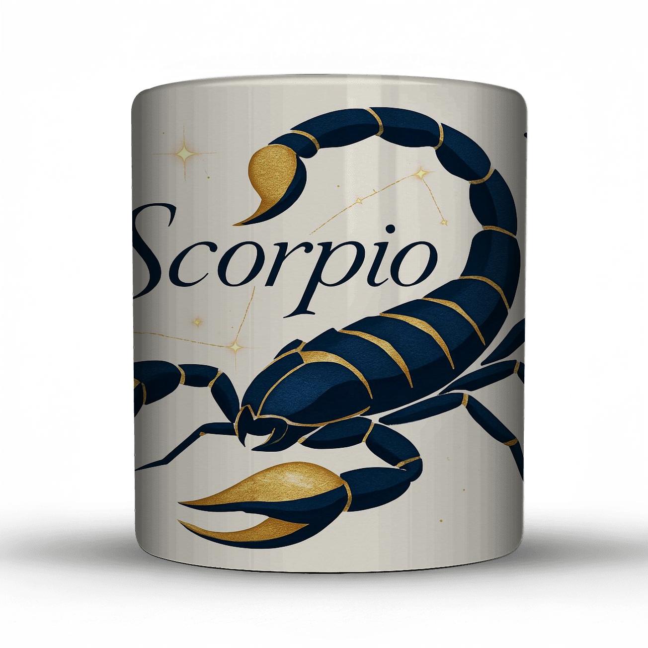 Scorpio Cosmic Serpent Line Art ceramic coffee mugs