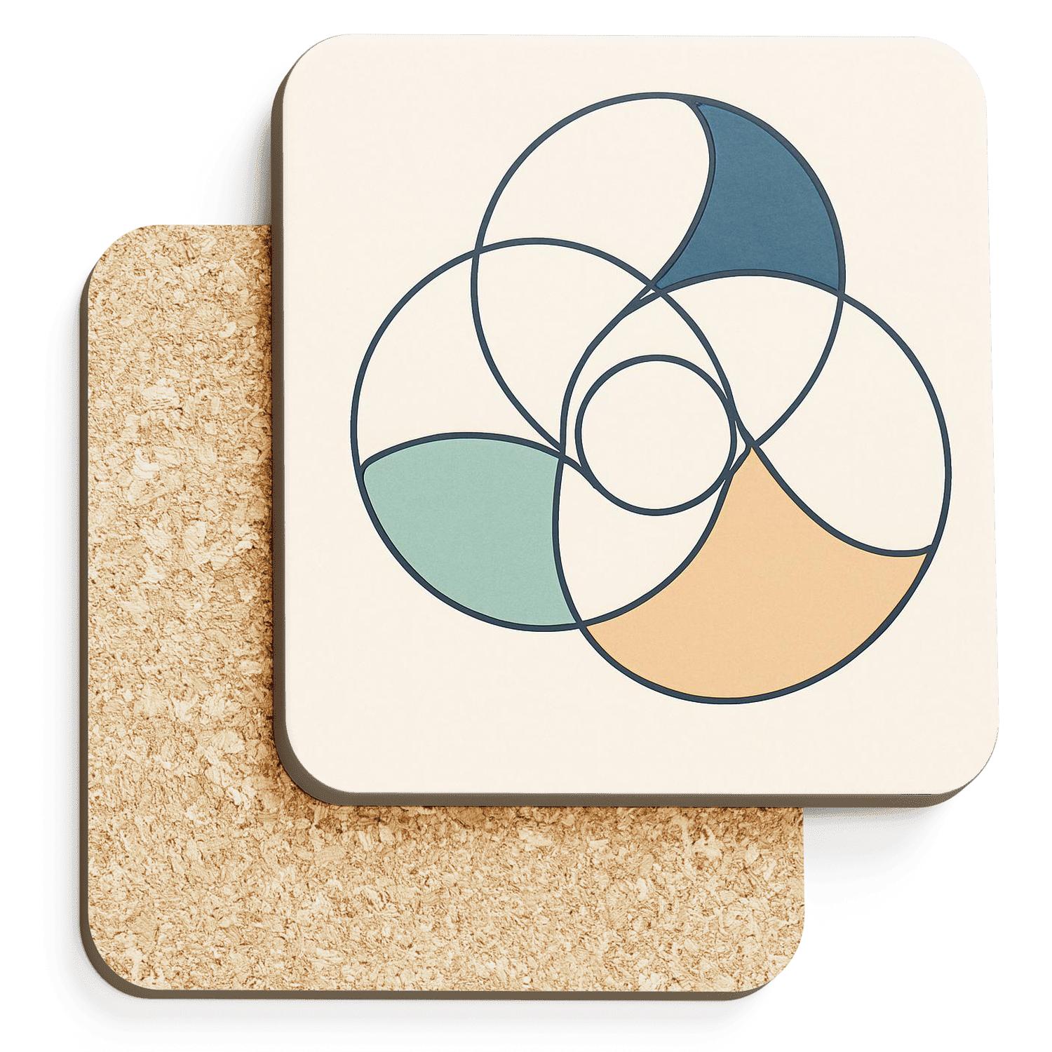 Orbiting Lines Geometry stone coaster collections