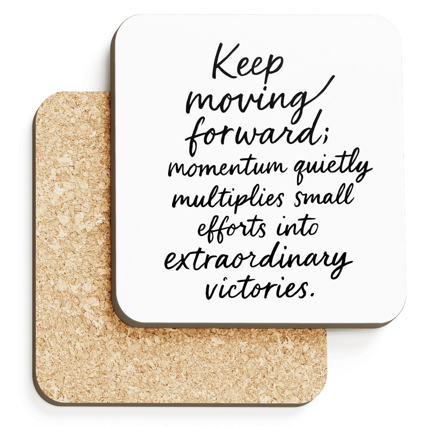 Relentless Progress stone coaster collections