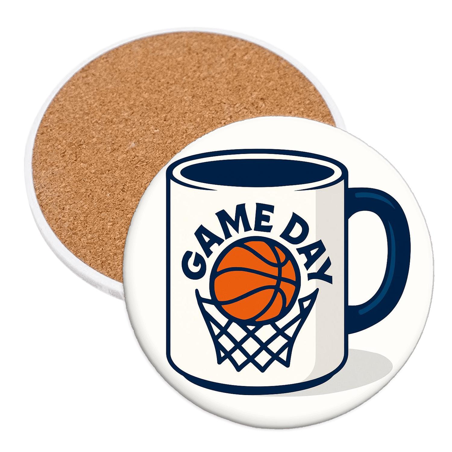 Basketball Energy Game Day Mug Art absorbent drink coasters