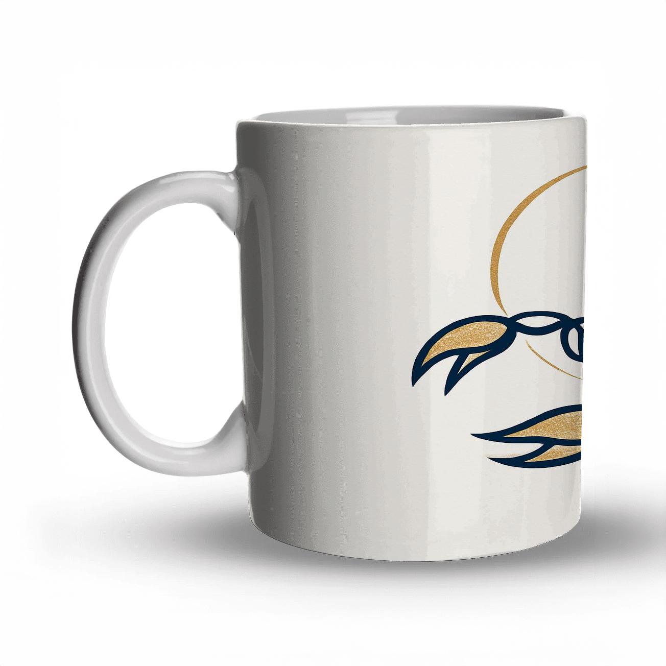 Scorpio Mystic Eclipse Line Art custom printed mugs