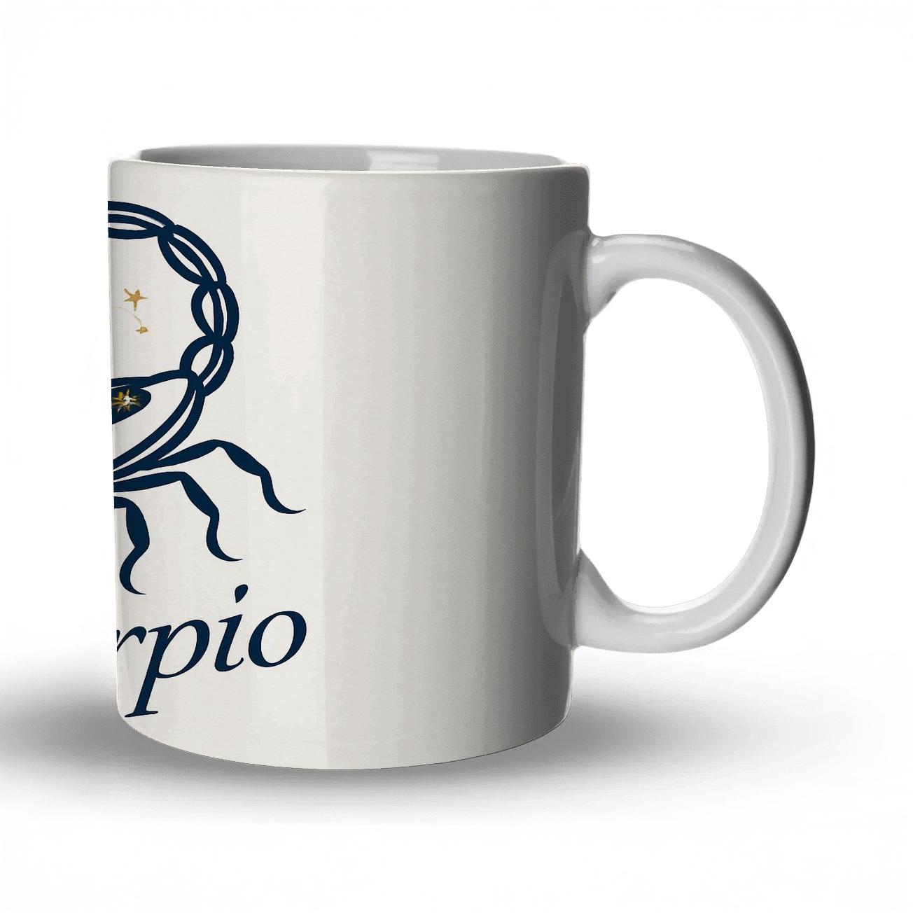 Scorpio Mystic Eclipse Line Art custom printed mugs