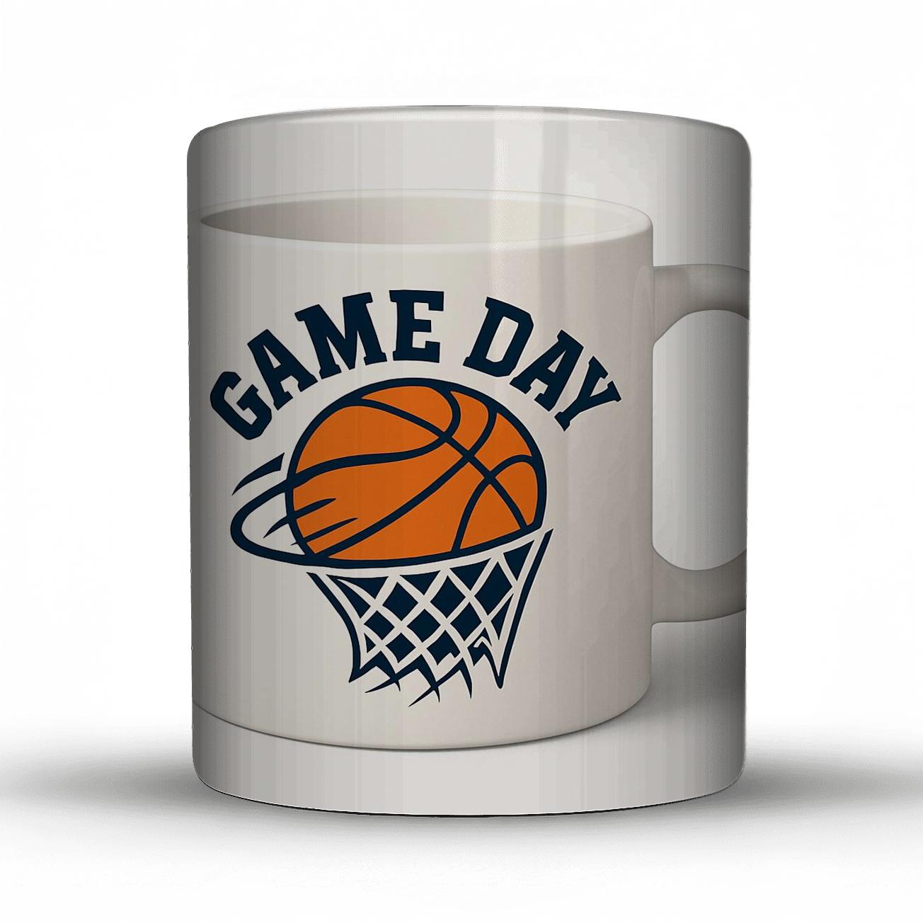 Basketball Net Swirl Game Day Mug personalized mugs
