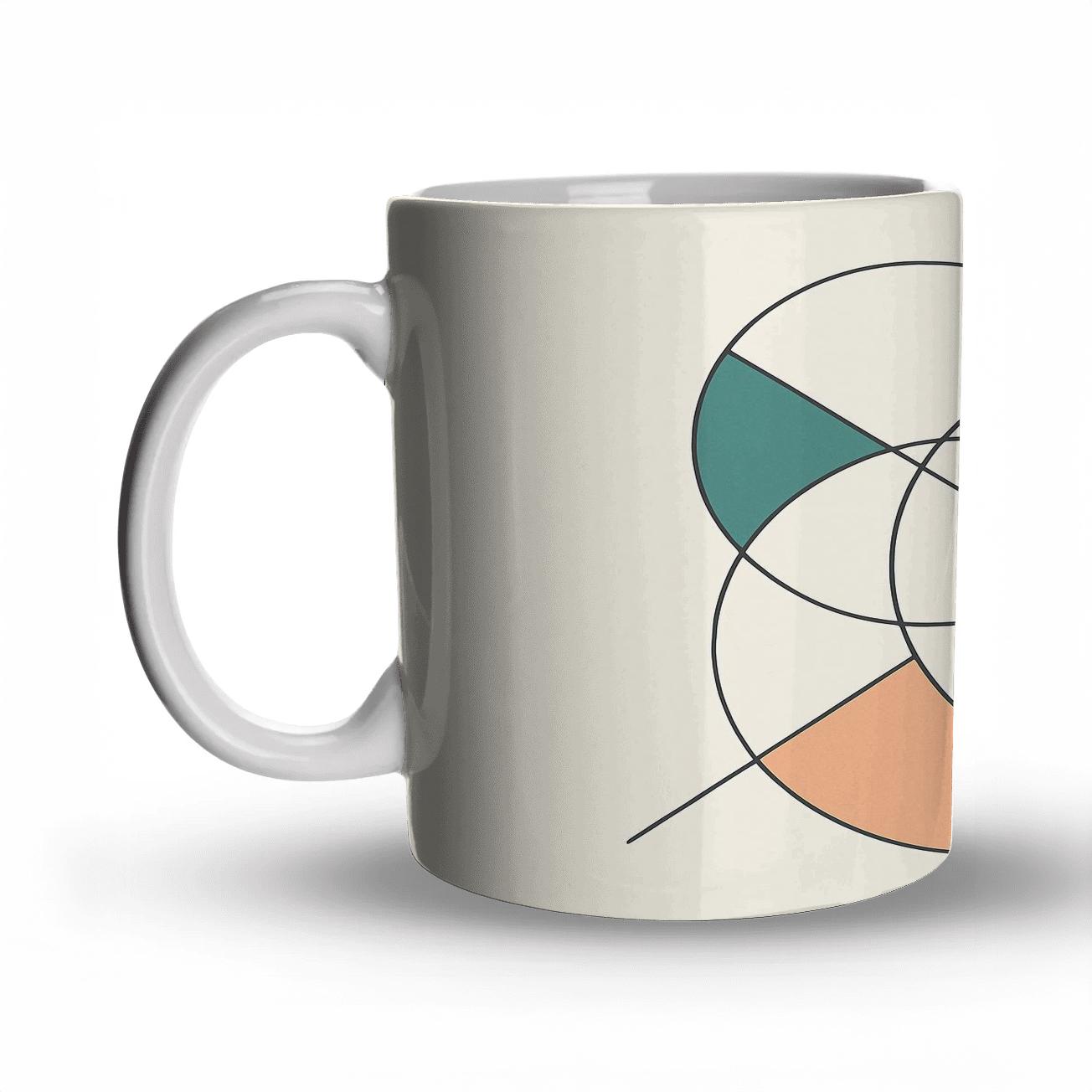 Orbital Geometry Linescape ceramic coffee mugs
