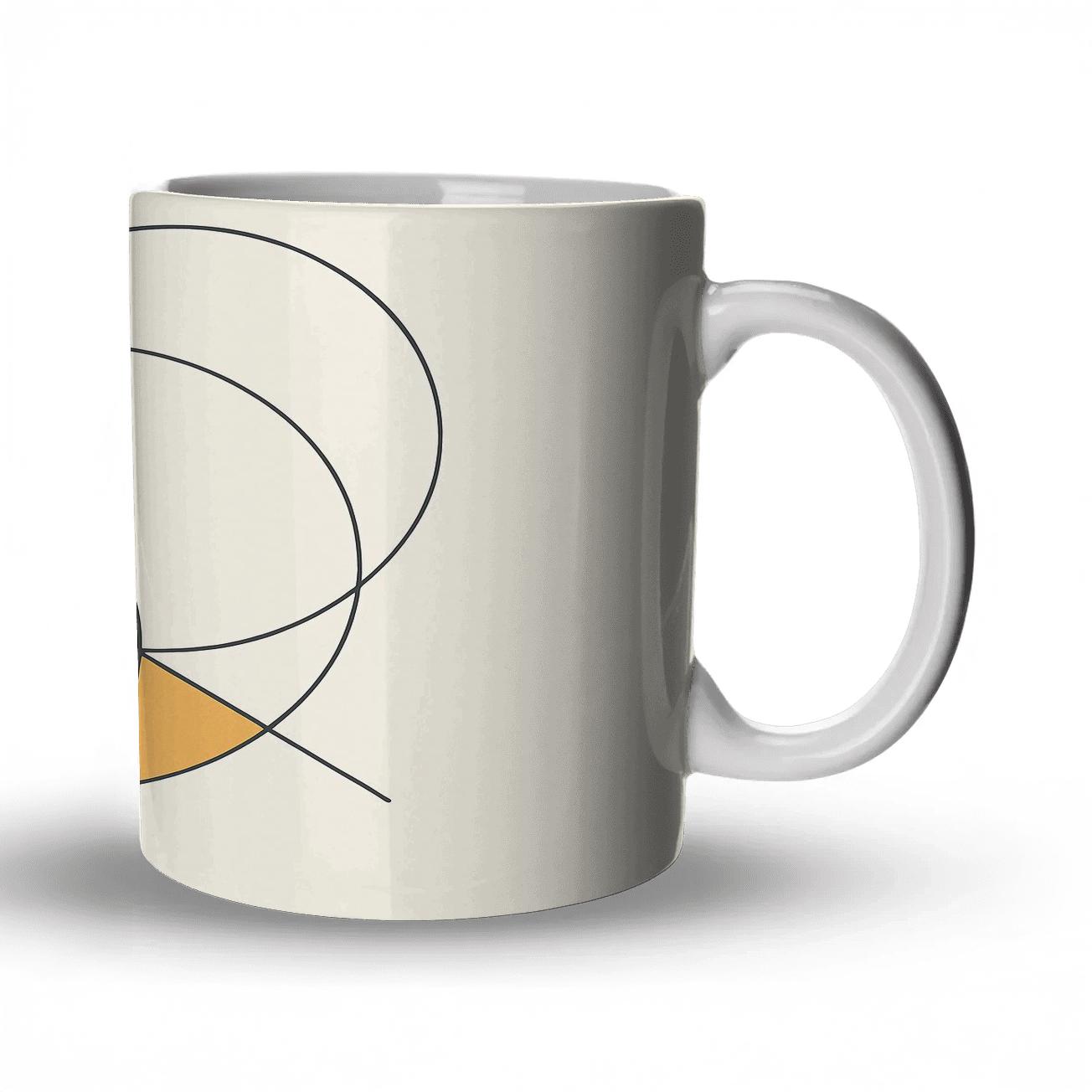 Orbital Geometry Linescape ceramic coffee mugs