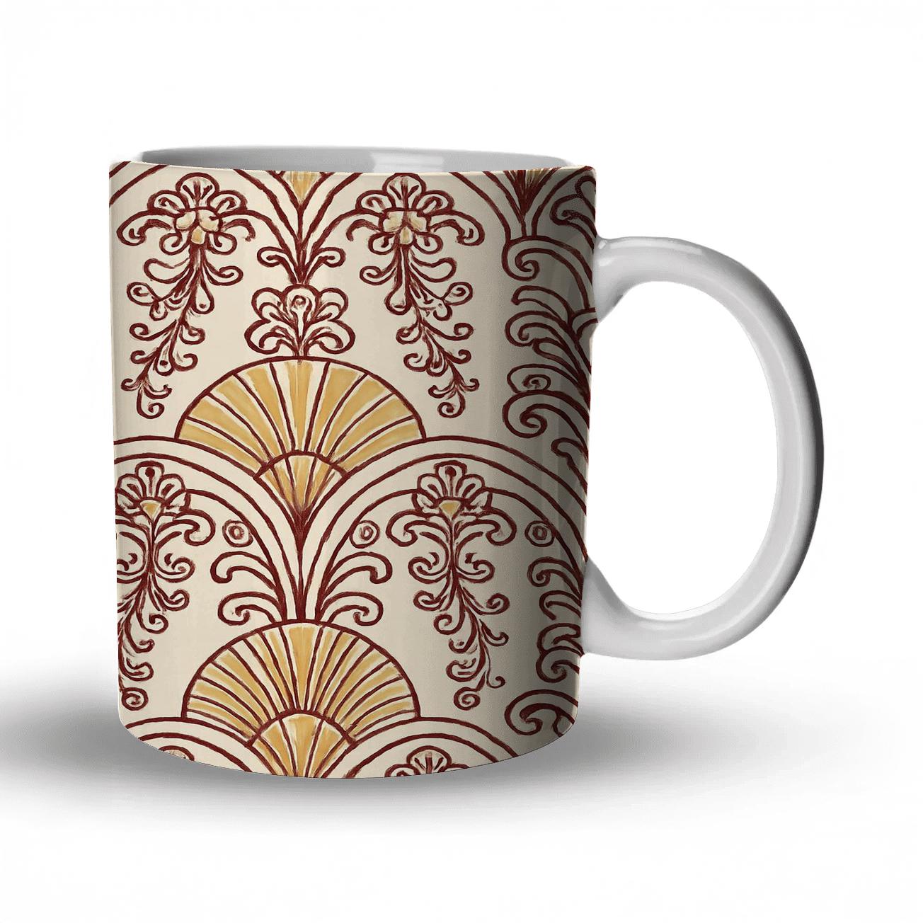 ArtDeco Floral Filigree Cascade gift mugs for occasions
