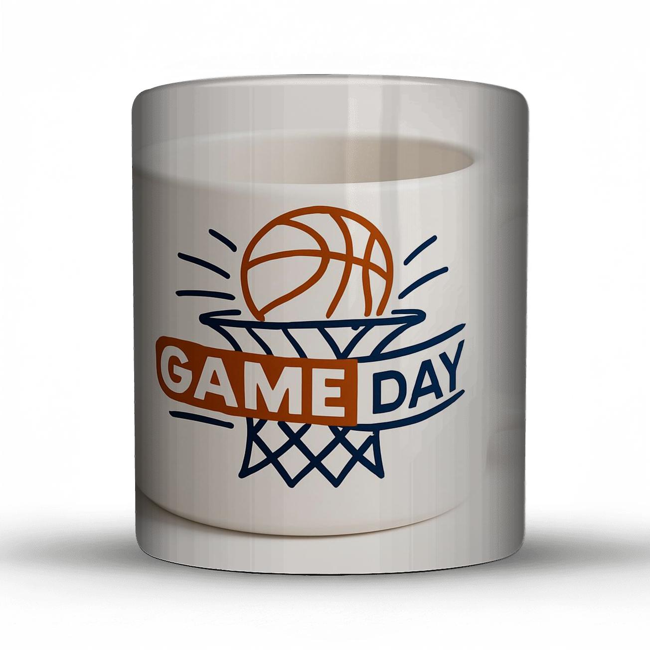 Basketball Net Surge Game Day Line Art Mug insulated thermal mugs