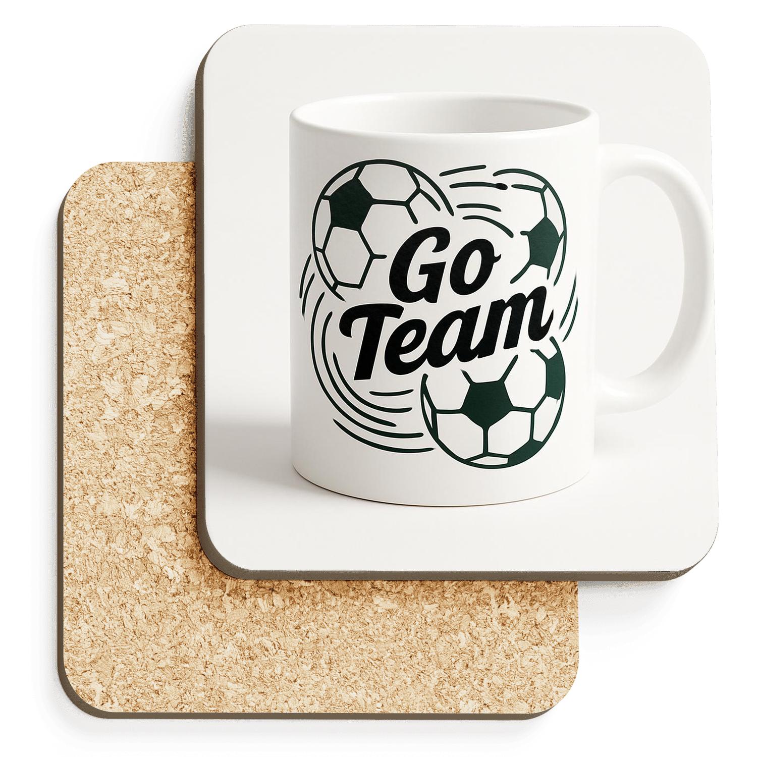 Go Team Soccer Hex Pattern stone coaster collections