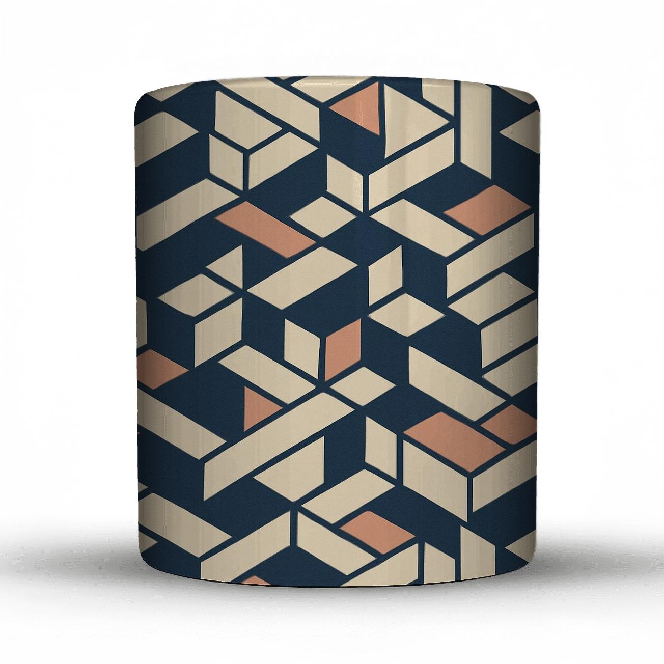 Isometric Lattice Horizon custom printed mugs