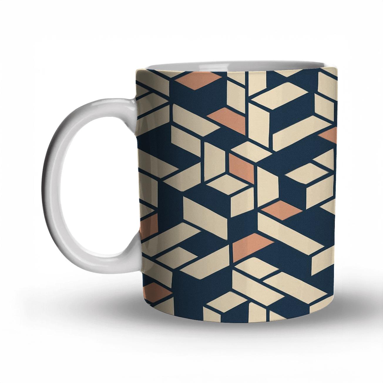Isometric Lattice Horizon custom printed mugs
