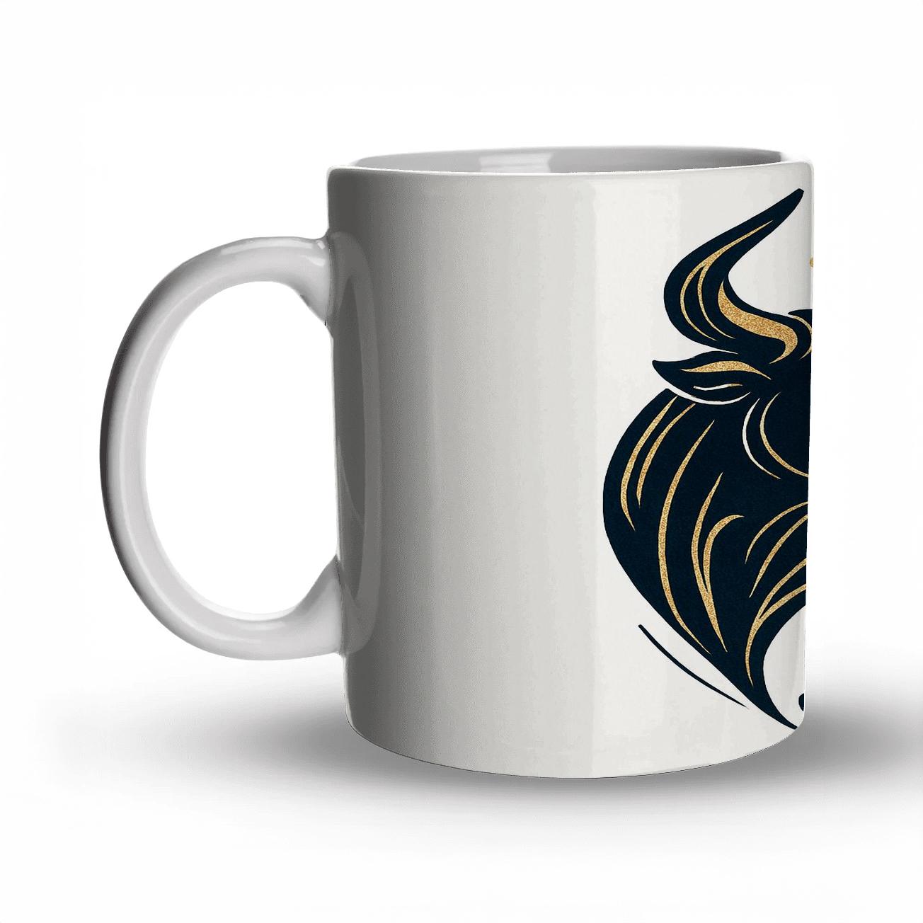 Taurus Ornamental Zodiac Sigil custom printed mugs