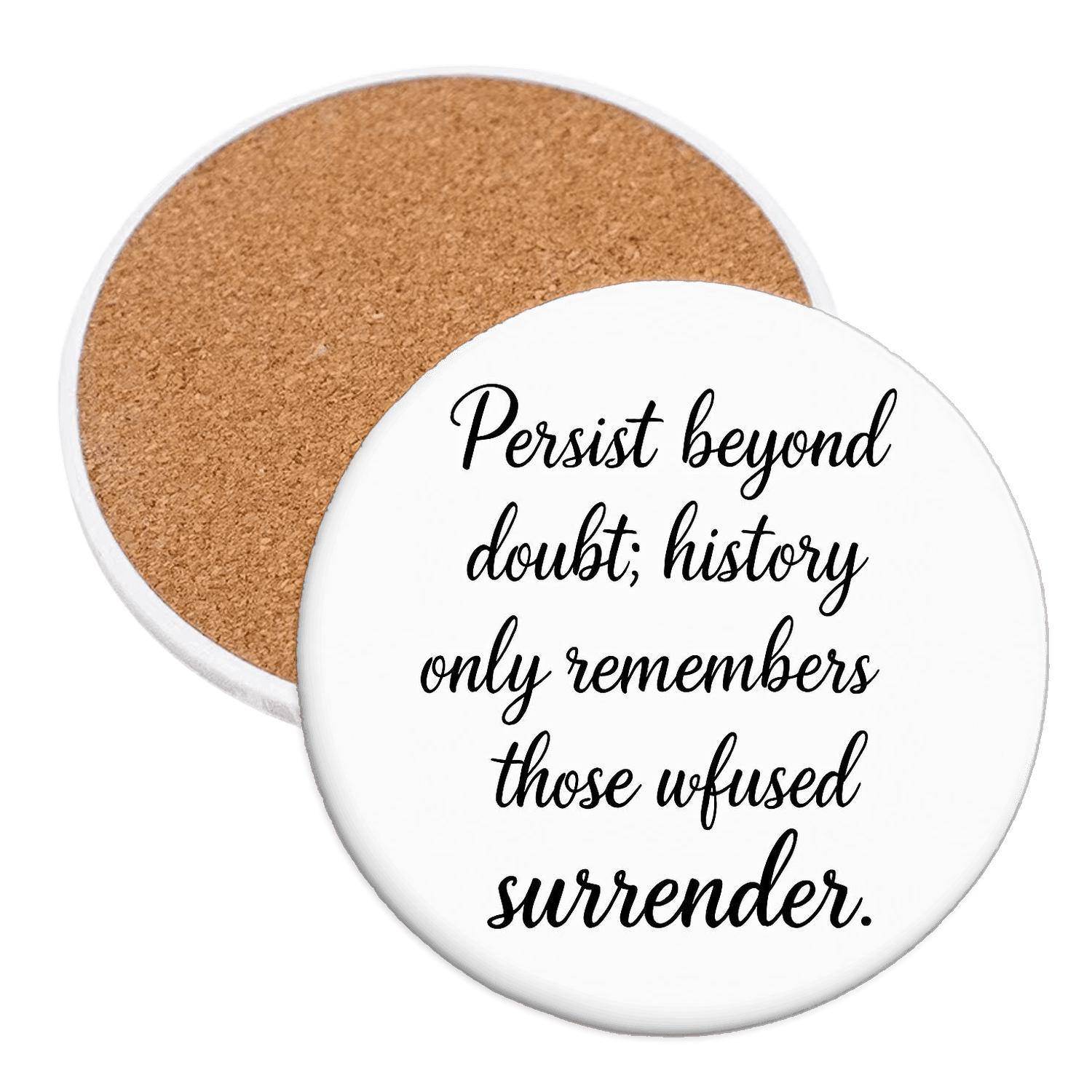 Refuse Surrender elegant tabletop coasters
