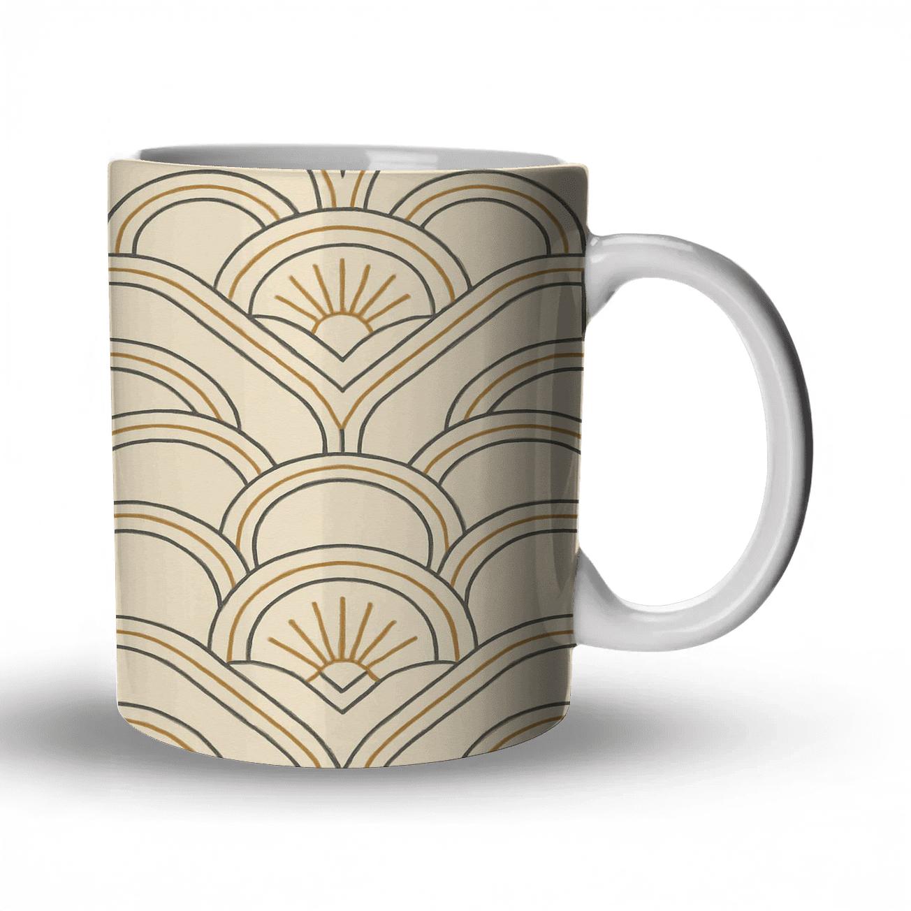 ArtDecoMetroLines travel mugs with handles