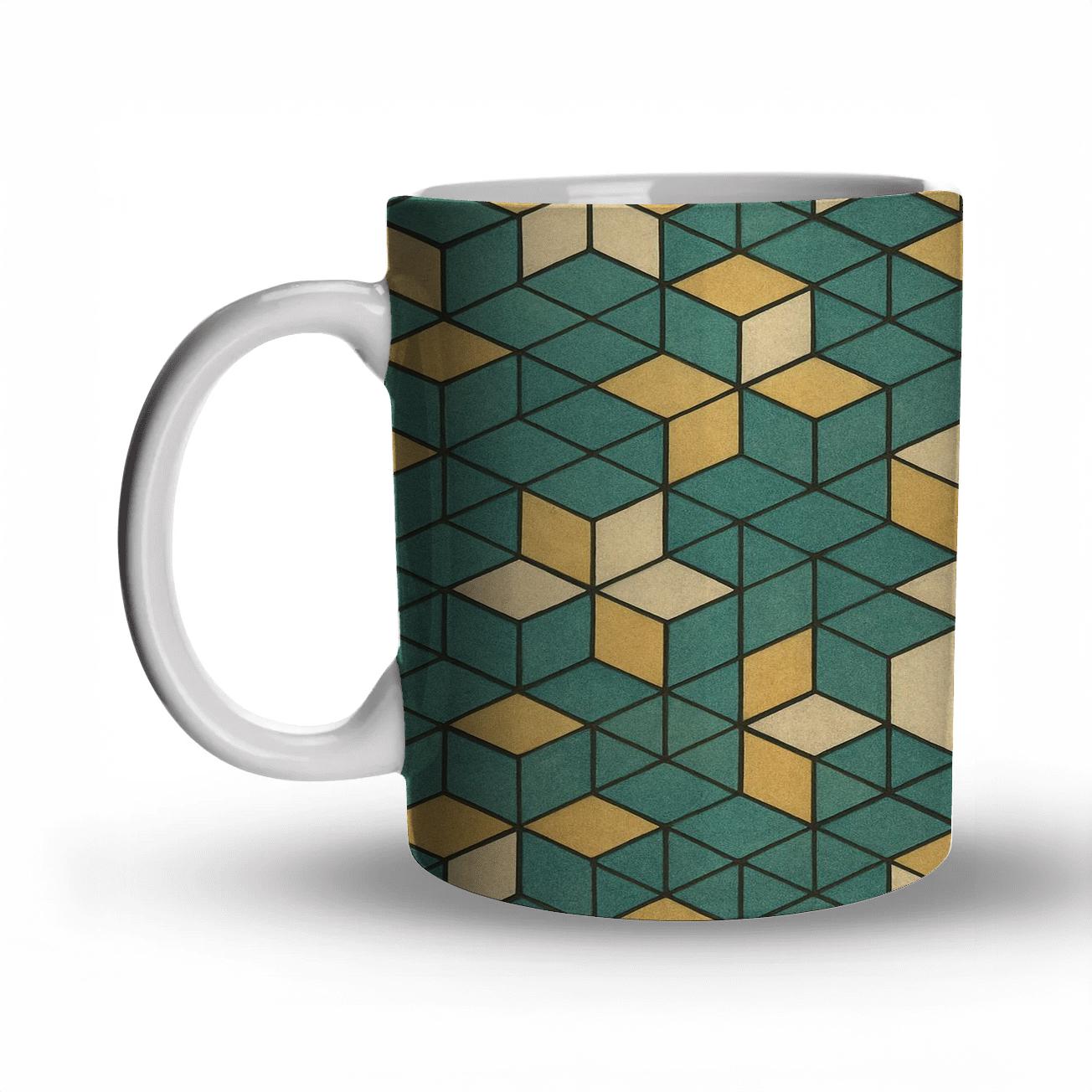 Isometric Medina Tessellation custom printed mugs
