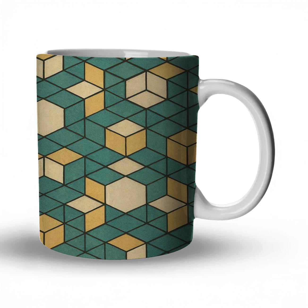 Isometric Medina Tessellation custom printed mugs